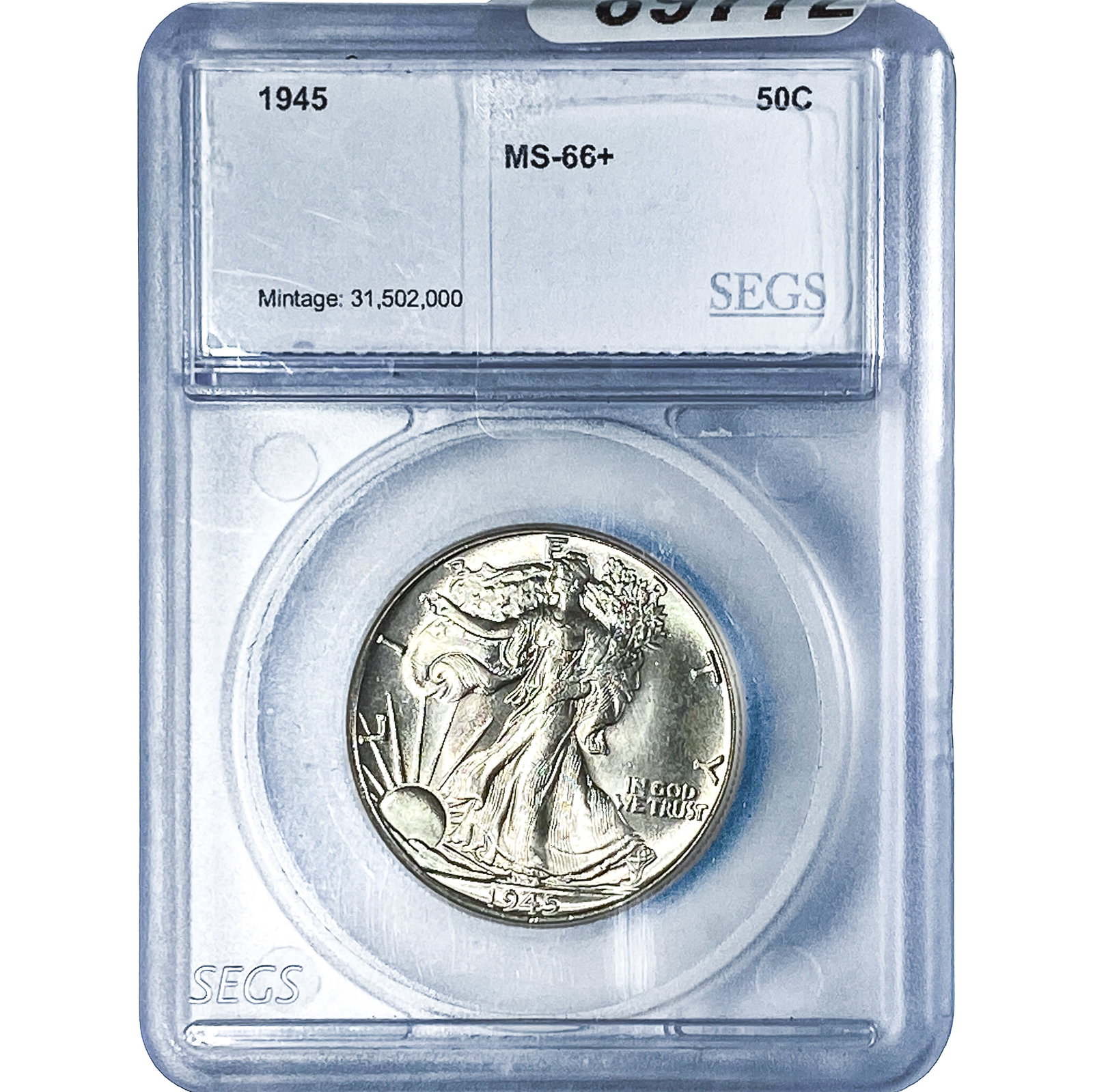 1945 Walking Liberty Half Dollar SEGS MS66+ (1 of 2)