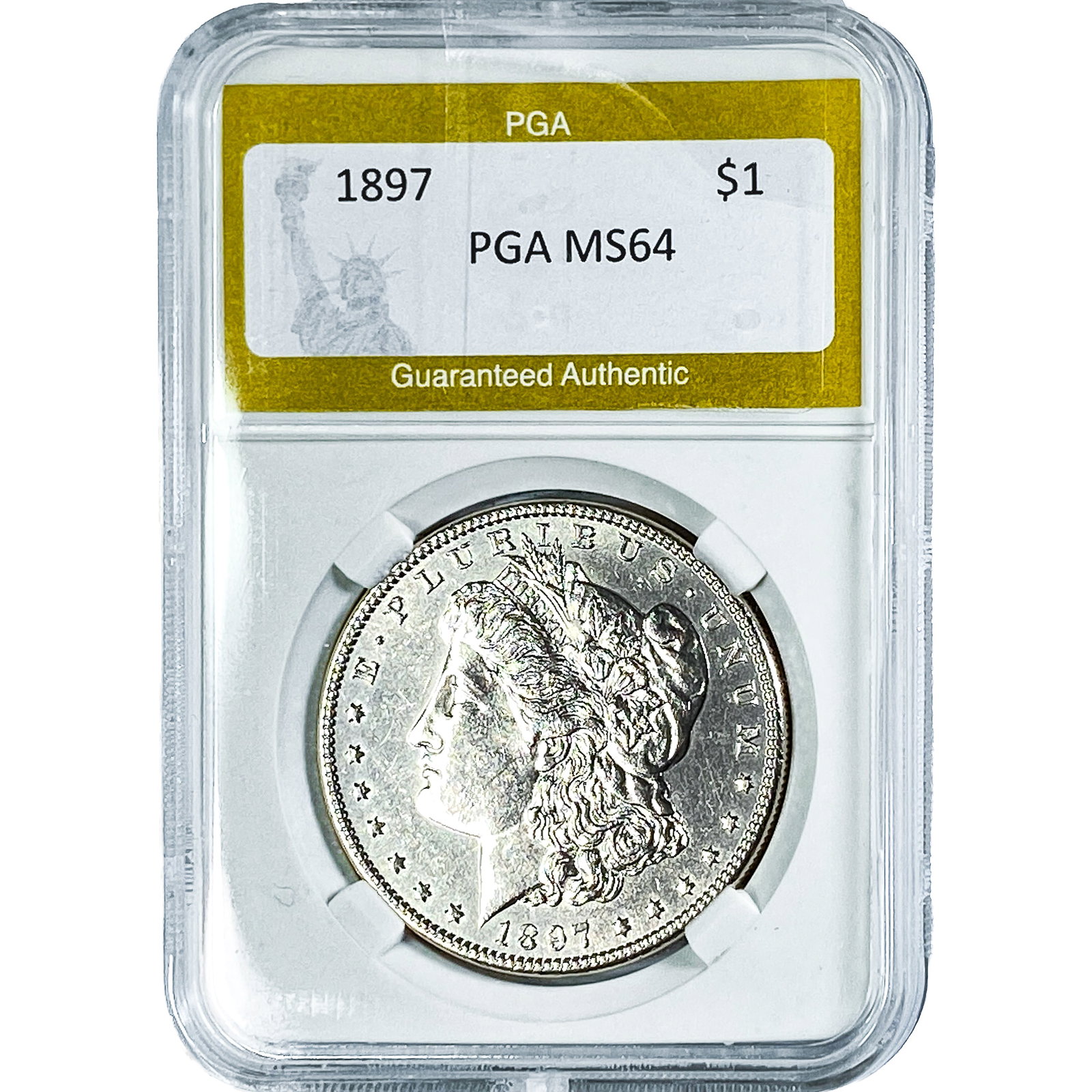 1897 Morgan Silver Dollar PGA MS64: 1897 Morgan Silver Dollar PGA MS64