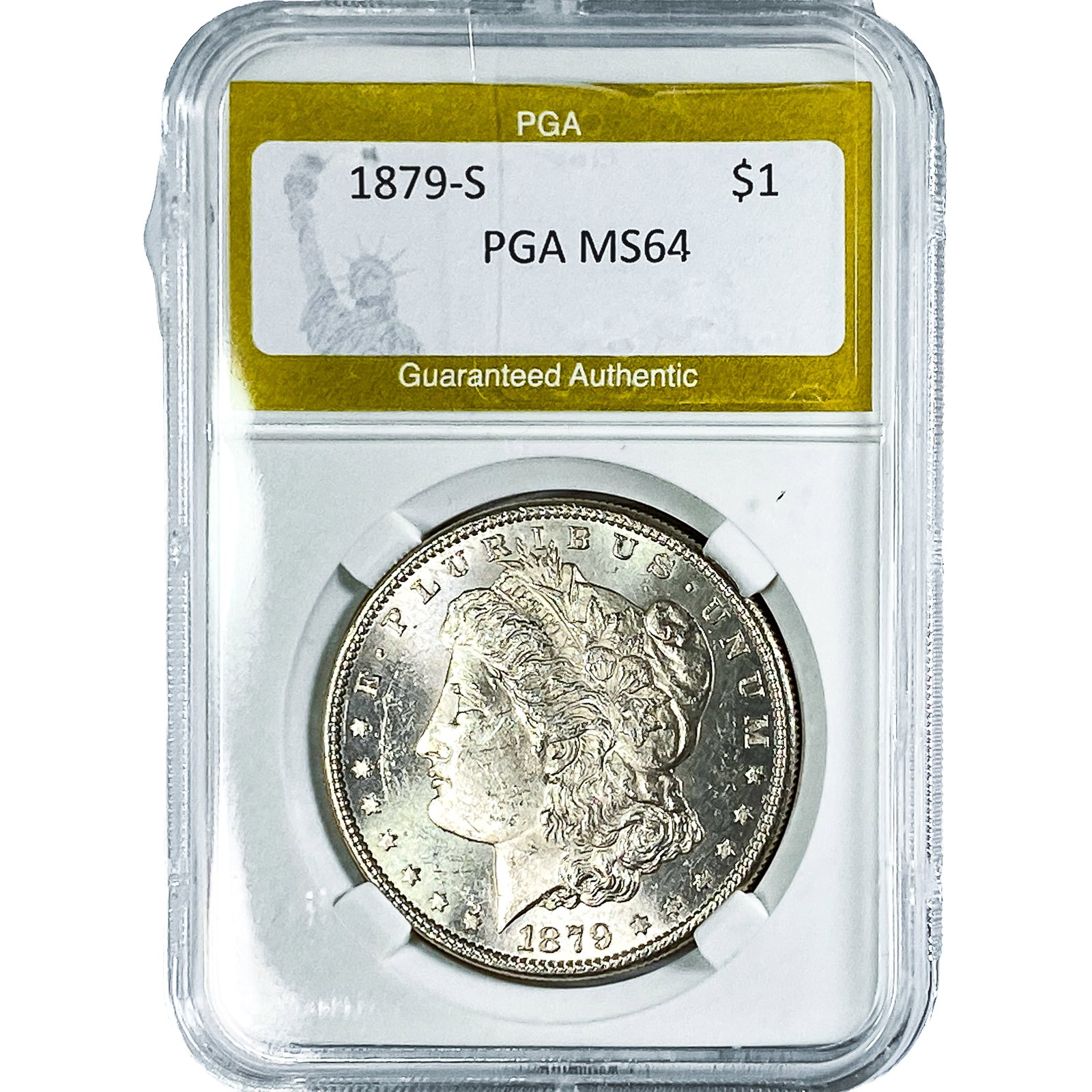 1879-S Morgan Silver Dollar PGA MS64: 1879-S Morgan Silver Dollar PGA MS64