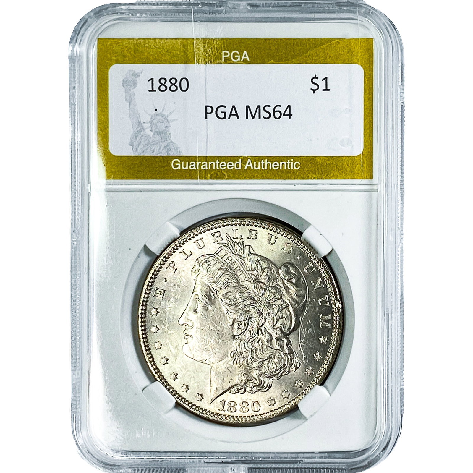 1880 Morgan Silver Dollar PGA MS64: 1880 Morgan Silver Dollar PGA MS64