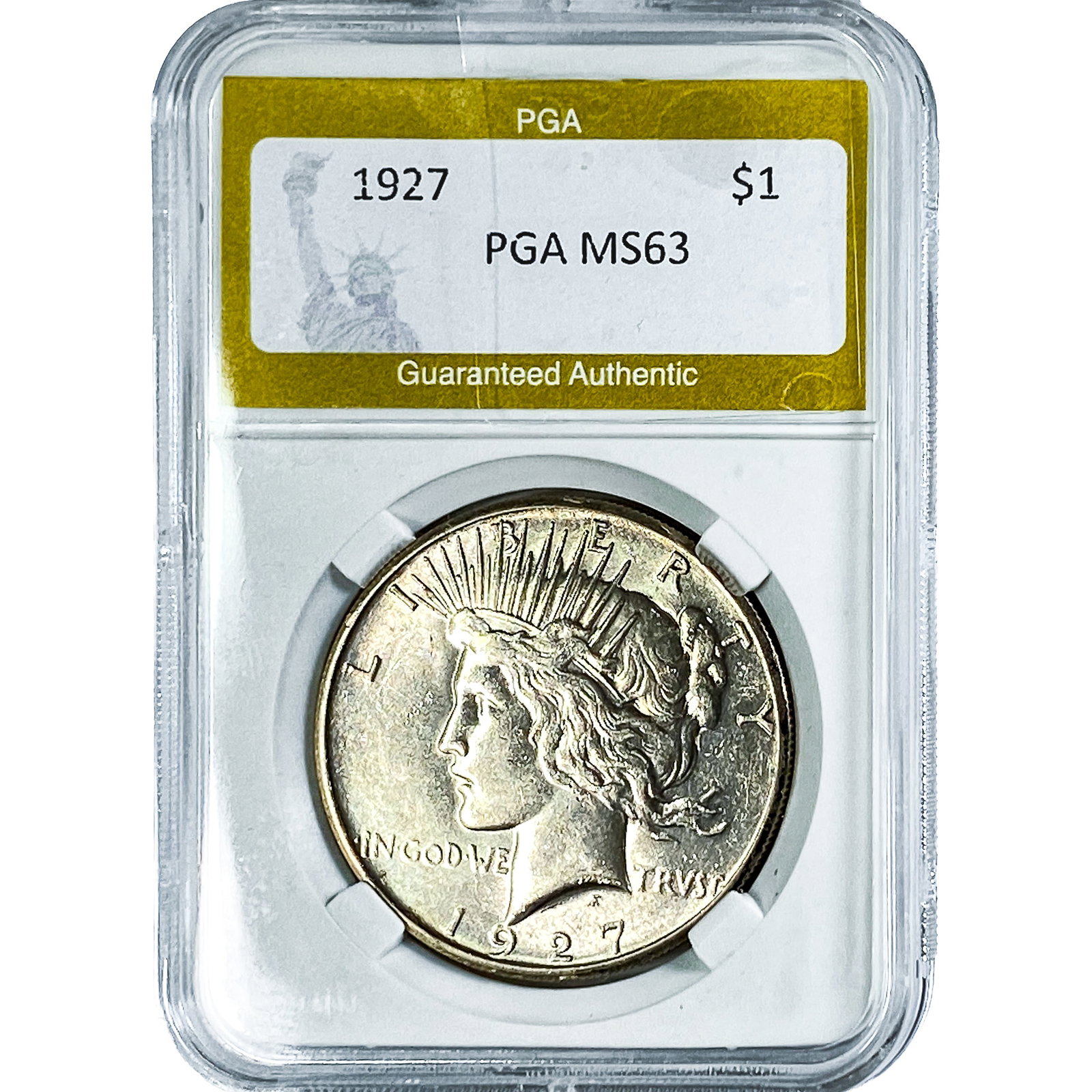 1927 Silver Peace Dollar PGA MS63 (1 of 2)