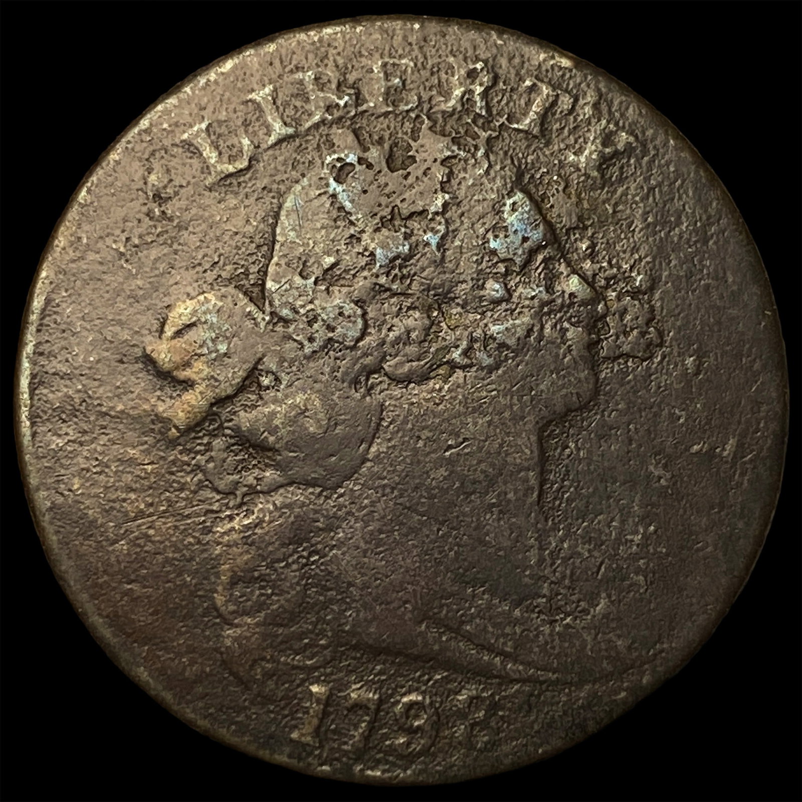 1798 Large Cent Draped Bust NICELY CIRCULATED: 1798 Large Cent Draped Bust NICELY CIRCULATED