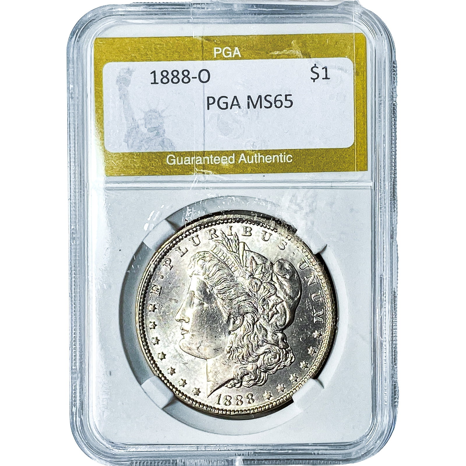 1888-O Morgan Silver Dollar PGA MS65: 1888-O Morgan Silver Dollar PGA MS65