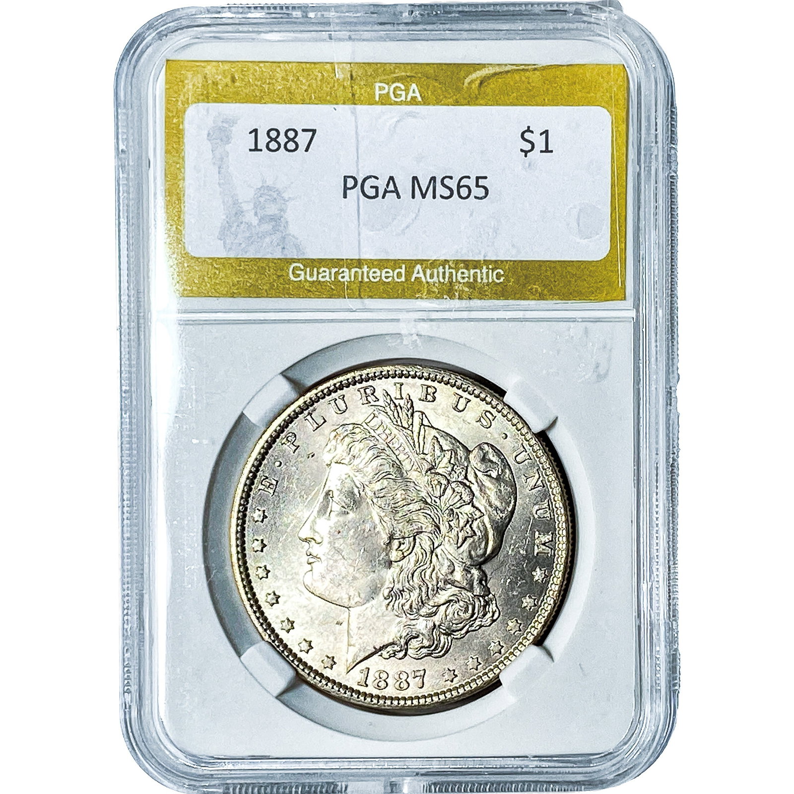 1887 Morgan Silver Dollar PGA MS65: 1887 Morgan Silver Dollar PGA MS65
