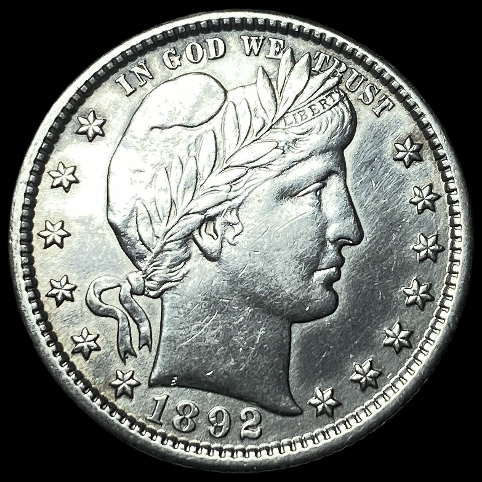 1892 Silver Barber Quarter UNCIRCULATED (1 of 2)