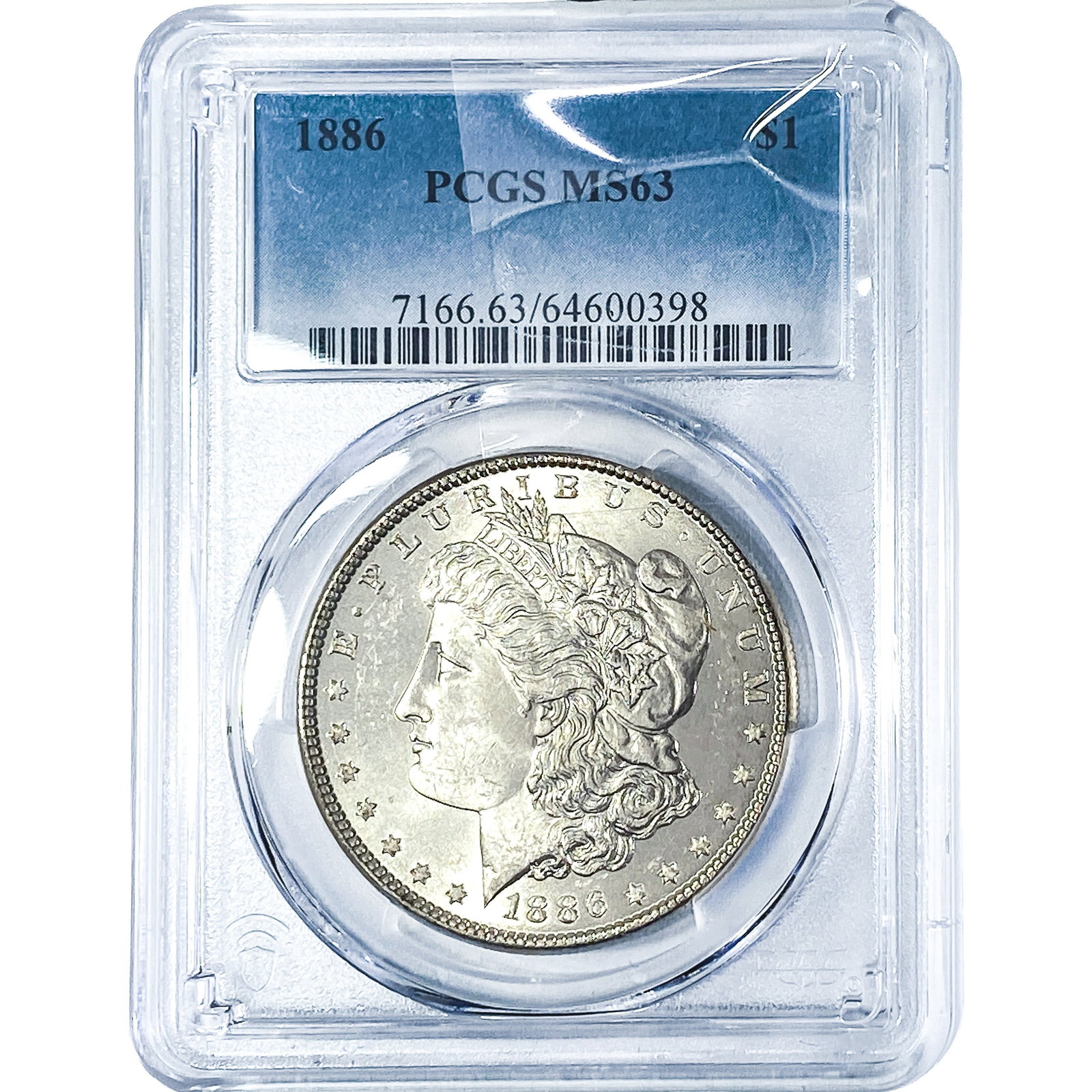 1886 Morgan Silver Dollar PCGS MS63: 1886 Morgan Silver Dollar PCGS MS63