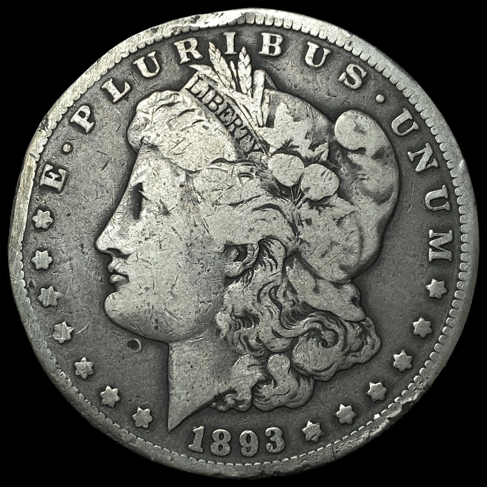 1893-CC Silver Morgan Dollar LIGHTLY CIRCULATED: 1893-CC Silver Morgan Dollar LIGHTLY CIRCULATED