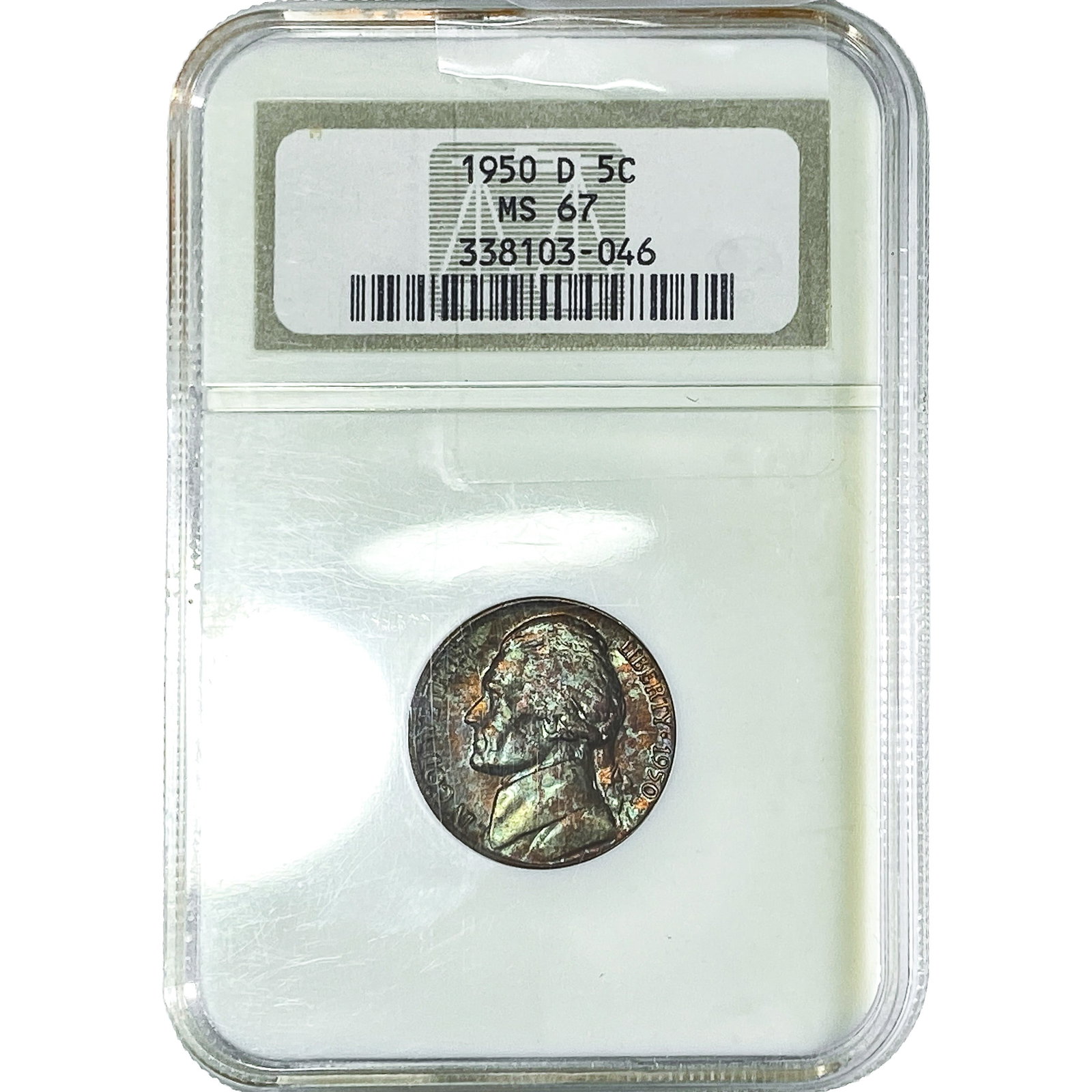 1950-D Jefferson Nickel NGC MS67: 1950-D Jefferson Nickel NGC MS67