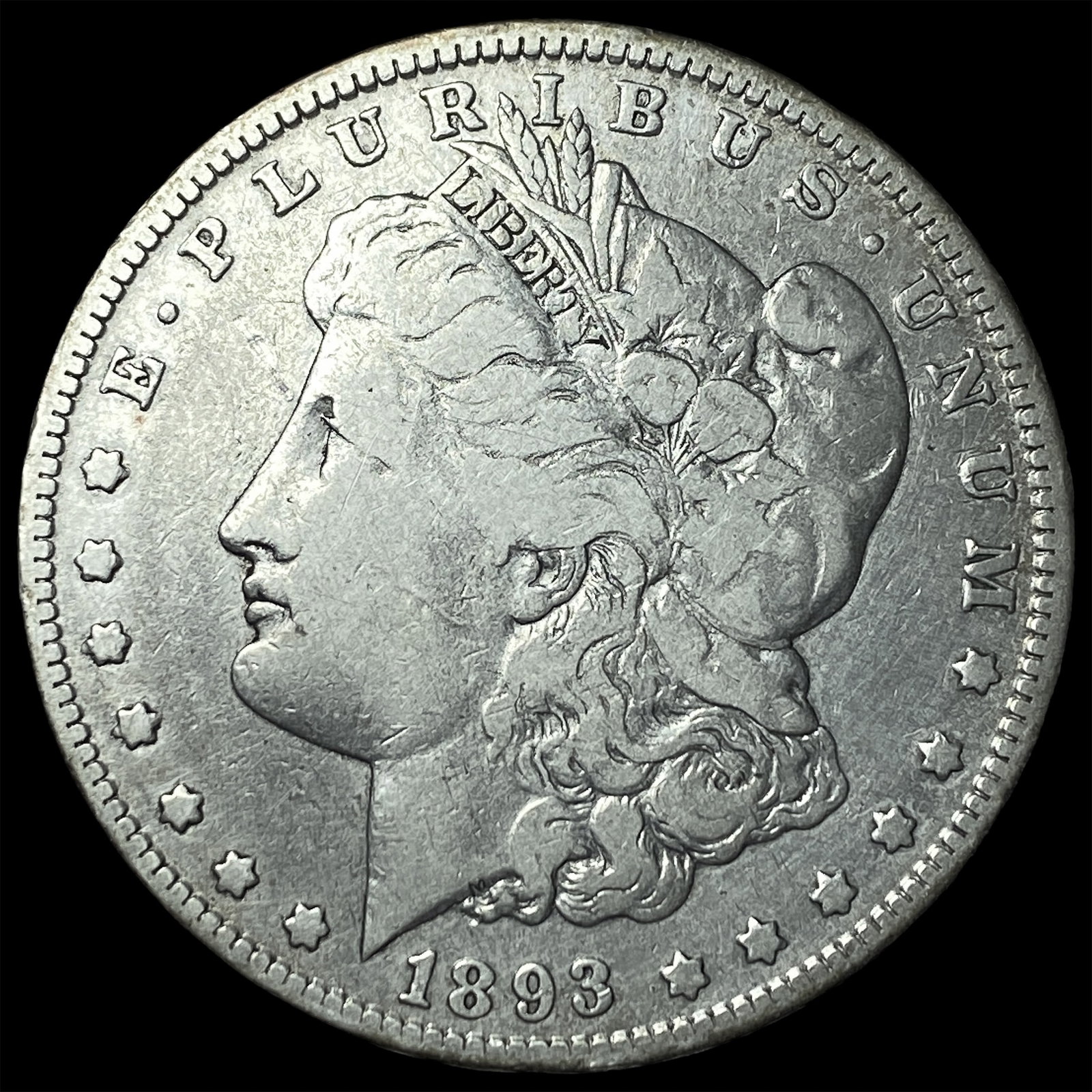 1893 Silver Morgan Dollar ABOUT UNCIRCULATED (1 of 2)