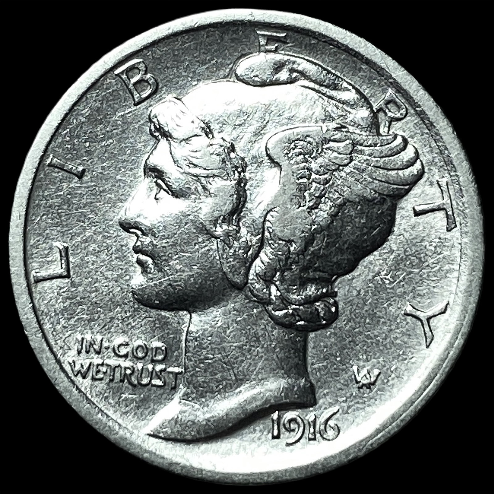 1916 Mercury Dime CHOICE AU (1 of 2)