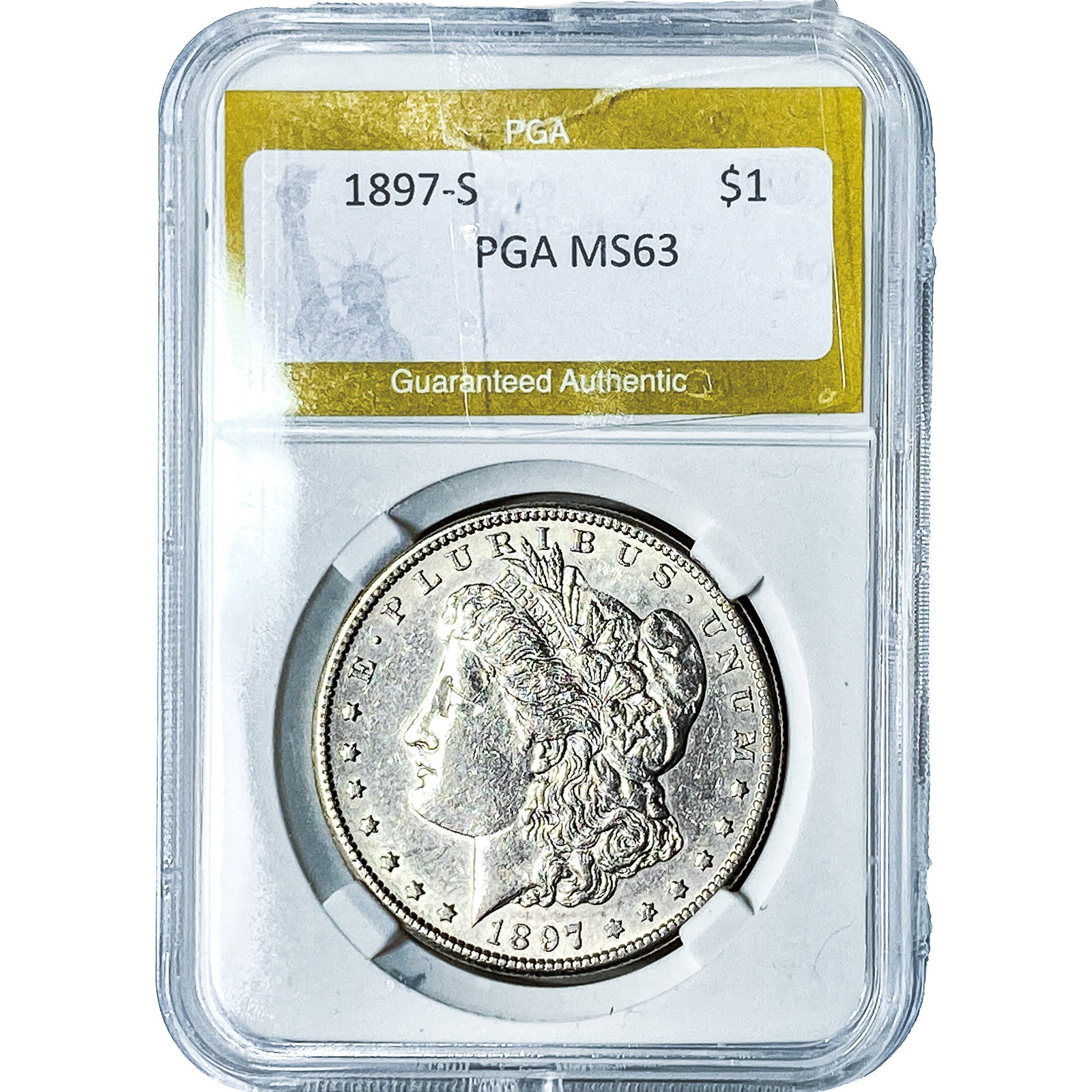 1897-S Morgan Silver Dollar PGA MS63: 1897-S Morgan Silver Dollar PGA MS63