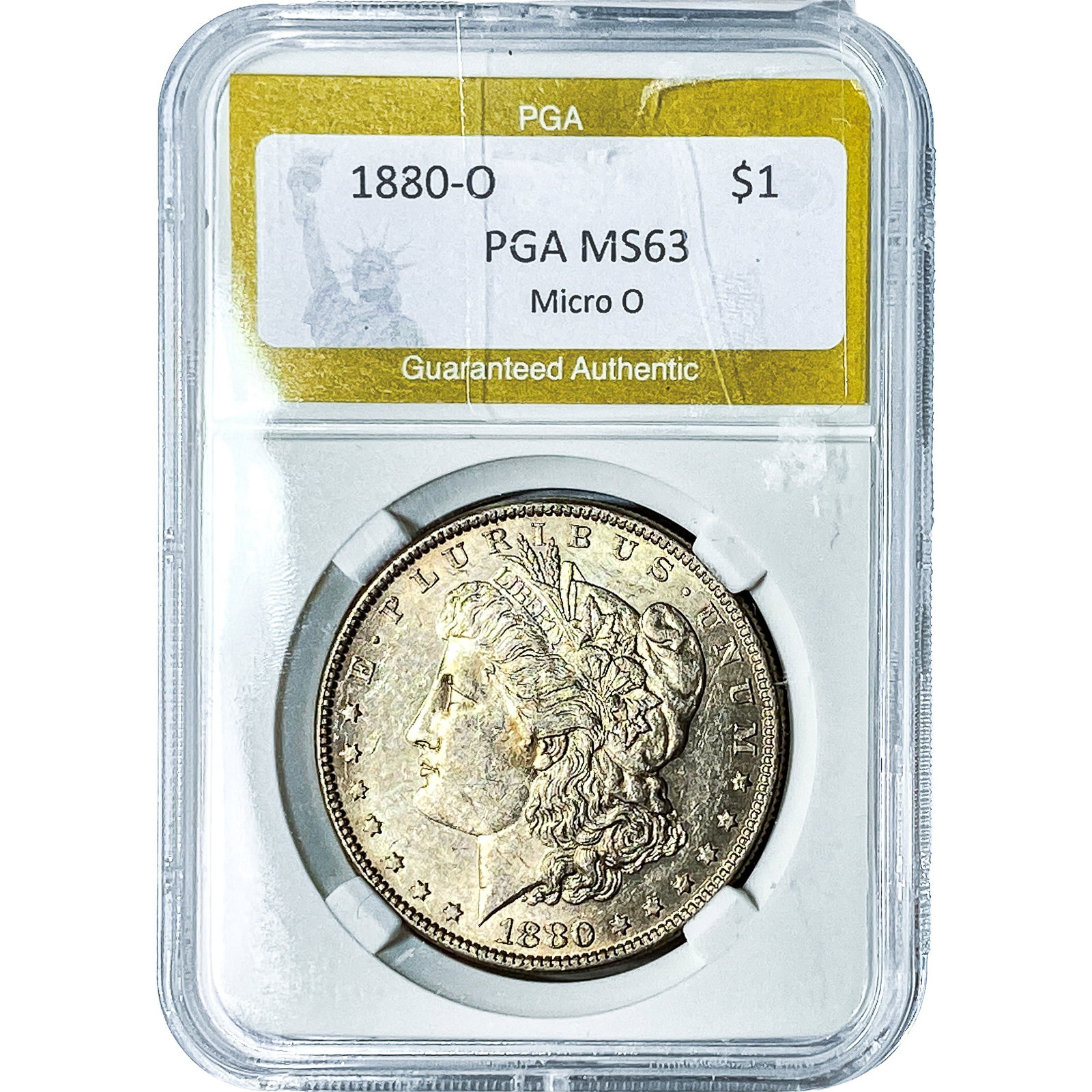 1880-O Morgan Silver Dollar PGA MS63 Micro O (1 of 2)
