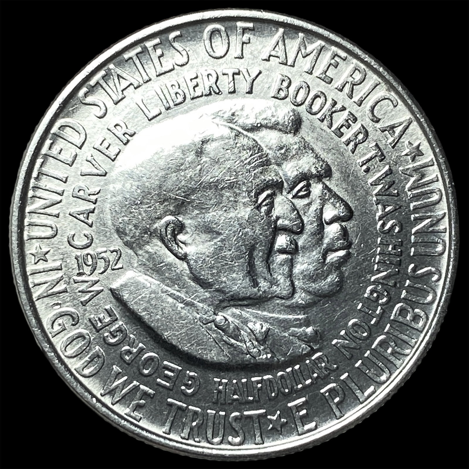 1952 Silver Half Dollar Booker T. Washington GEM BU: 1952 Silver Half Dollar Booker T. Washington GEM BU