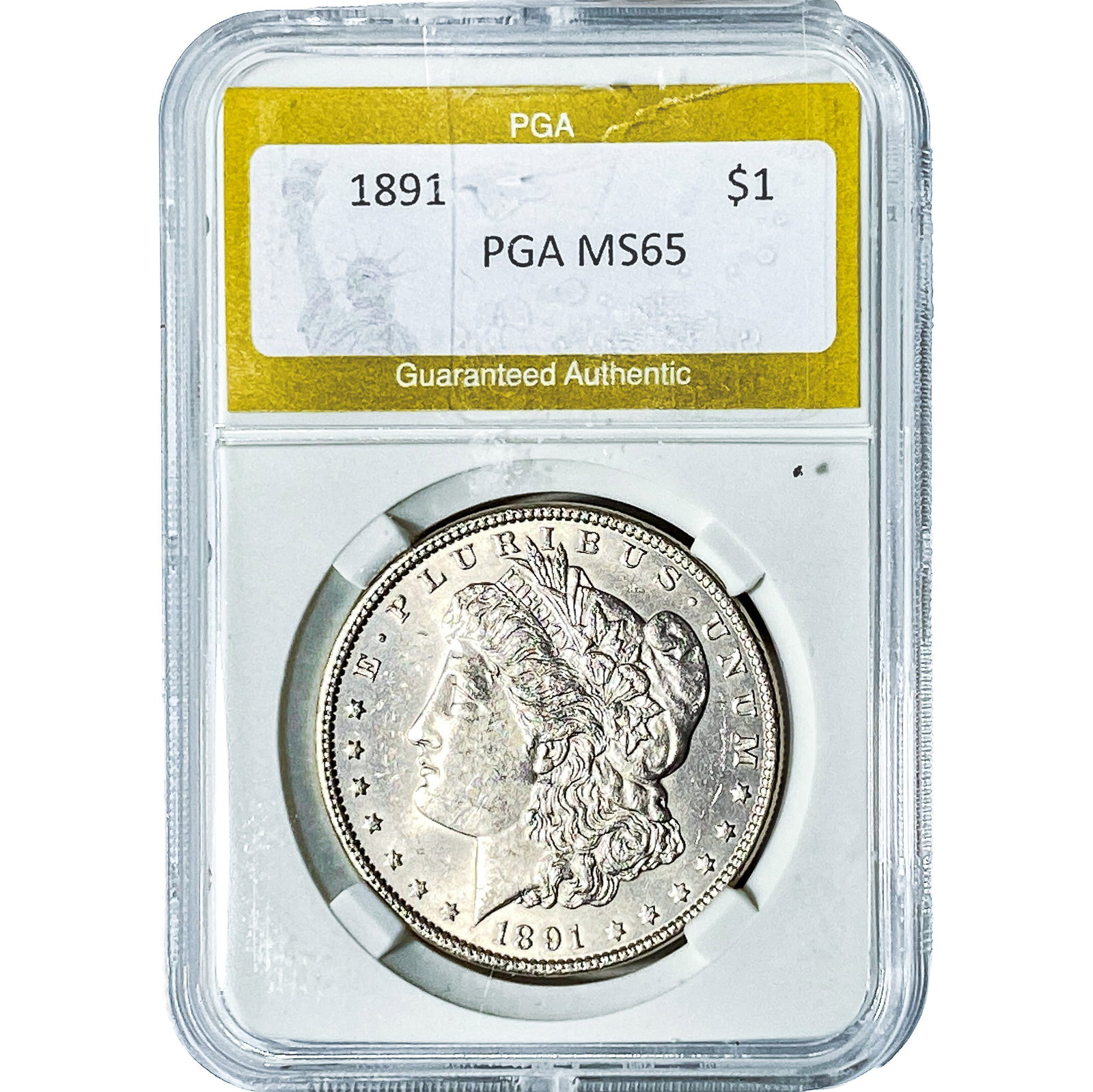 1891 Morgan Silver Dollar PGA MS65: 1891 Morgan Silver Dollar PGA MS65