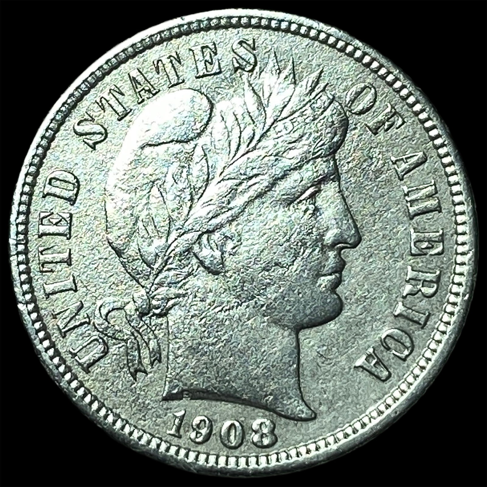 1908-S Silver Barber Dime HIGH GRADE: 1908-S Silver Barber Dime HIGH GRADE
