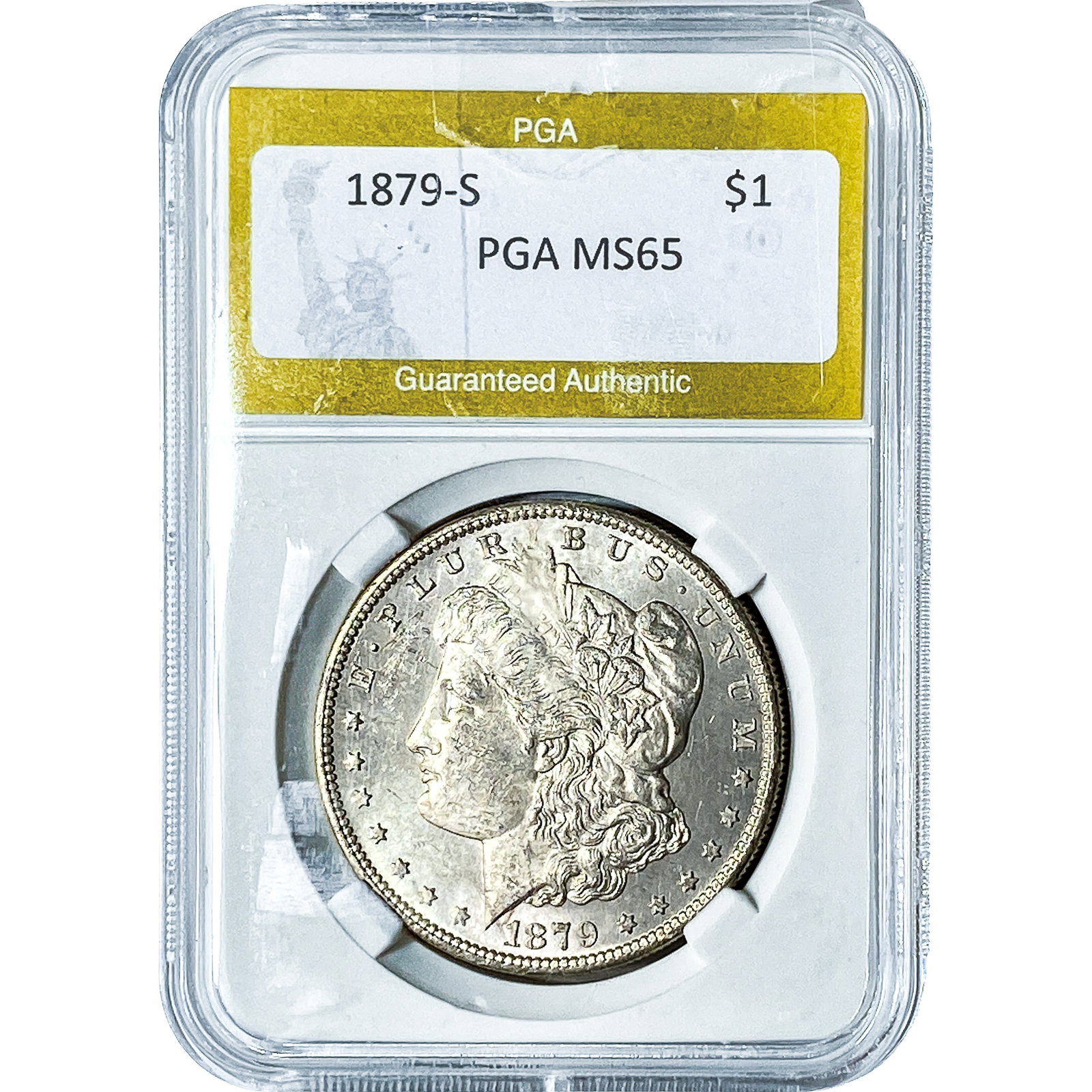 1879-S Morgan Silver Dollar PGA MS65: 1879-S Morgan Silver Dollar PGA MS65