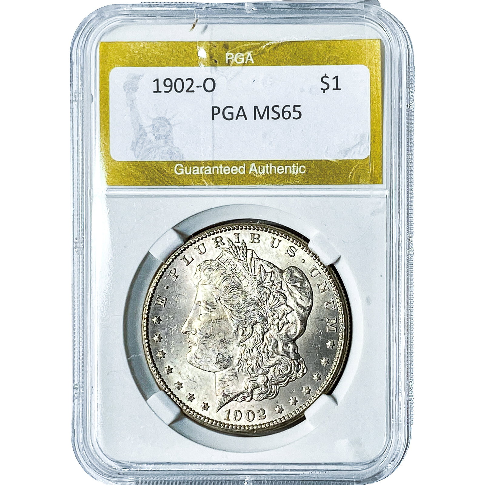 1902-O Morgan Silver Dollar PGA MS65: 1902-O Morgan Silver Dollar PGA MS65