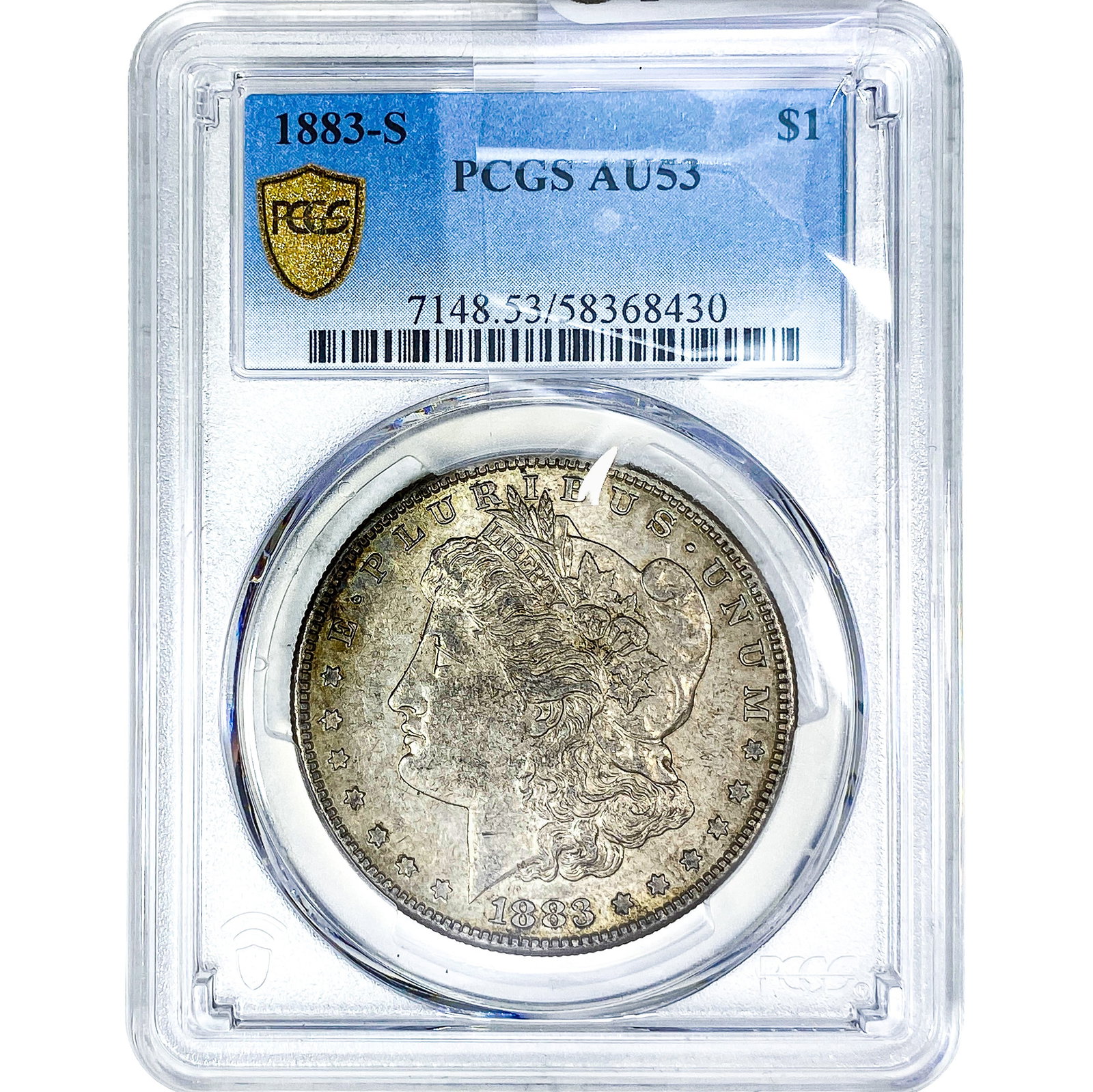 1883-S Morgan Silver Dollar PCGS AU53: 1883-S Morgan Silver Dollar PCGS AU53