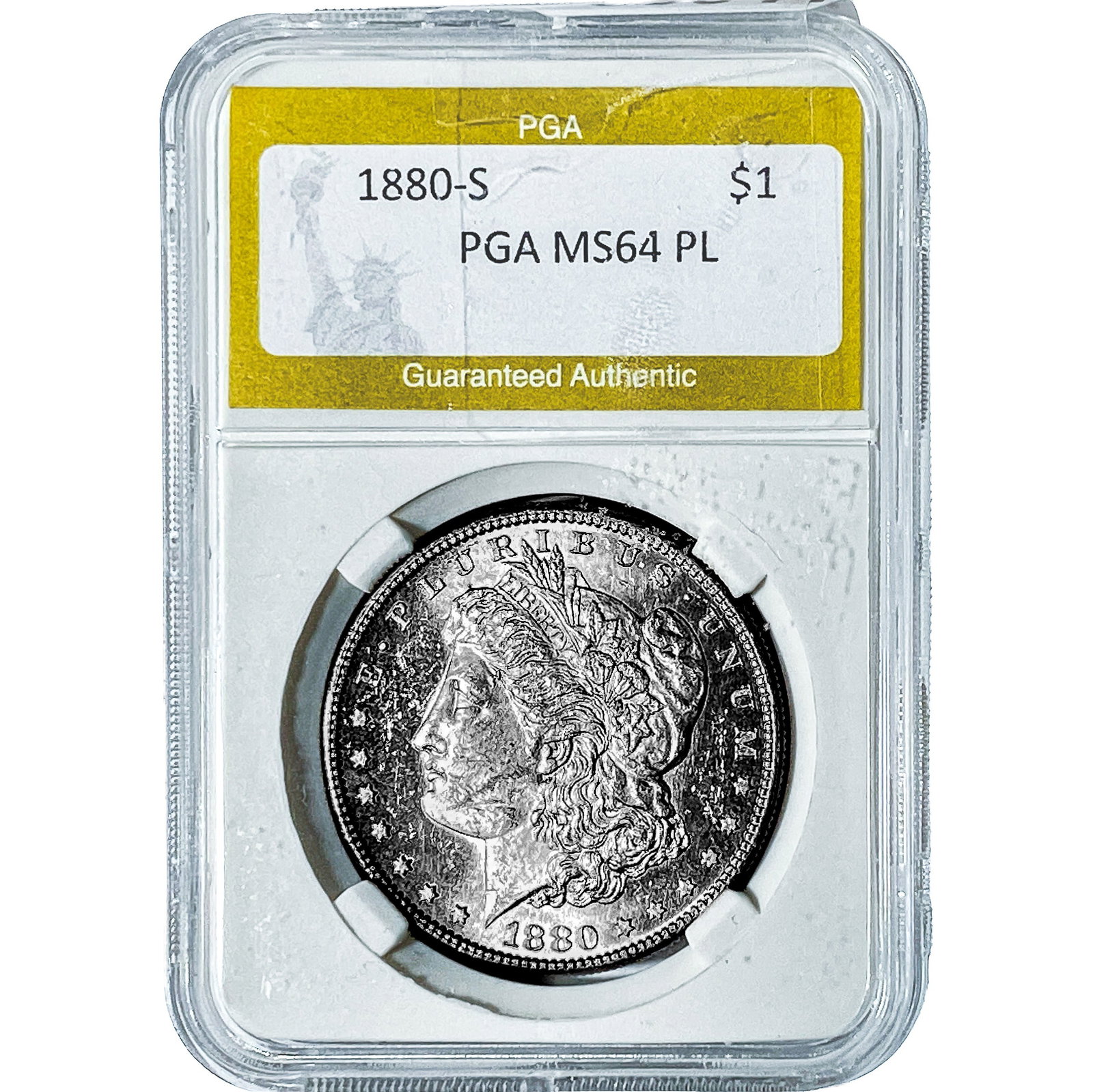 1880-S Morgan Silver Dollar PGA MS64 PL (1 of 2)