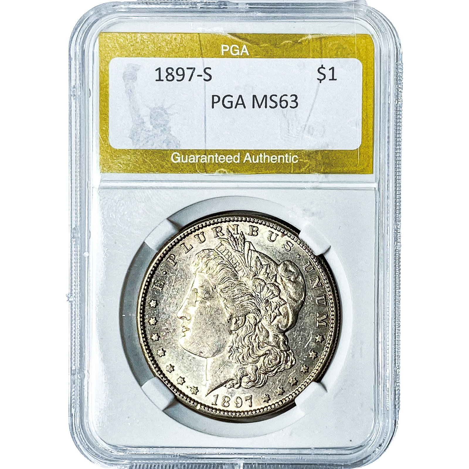 1897-S Morgan Silver Dollar PGA MS63: 1897-S Morgan Silver Dollar PGA MS63
