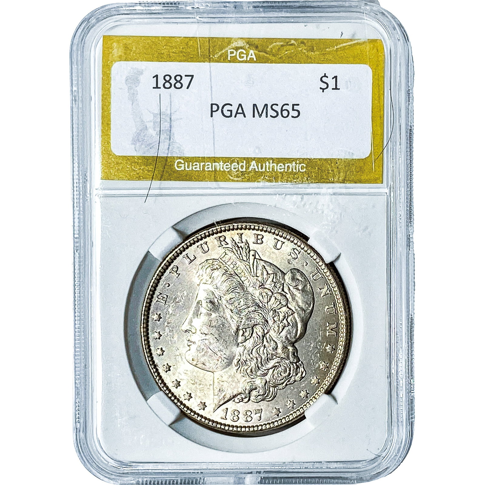 1887 Morgan Silver Dollar PGA MS65: 1887 Morgan Silver Dollar PGA MS65