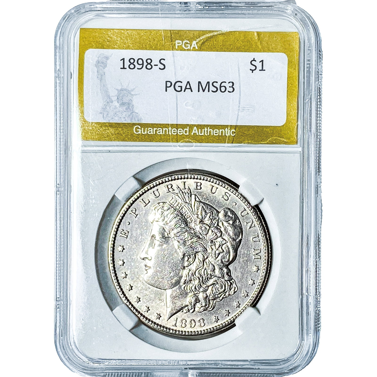 1898-S Morgan Silver Dollar PGA MS63 (1 of 2)