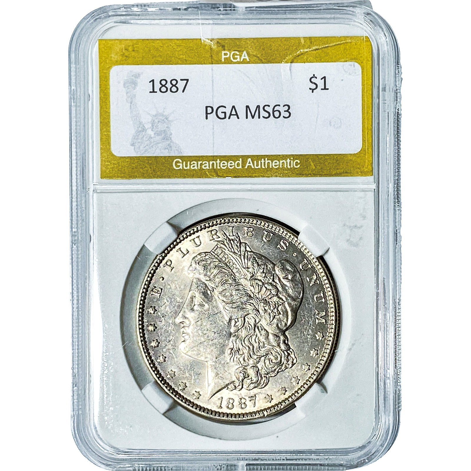 1887 Morgan Silver Dollar PGA MS63: 1887 Morgan Silver Dollar PGA MS63