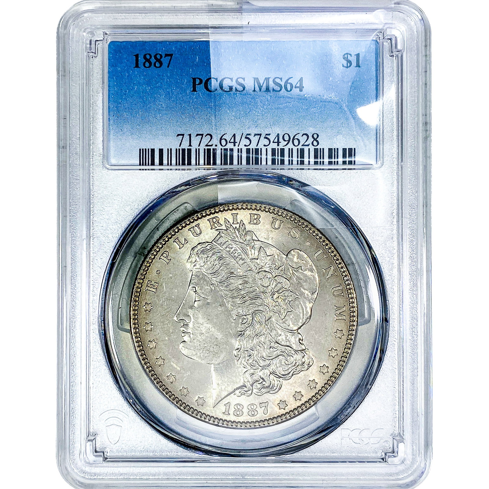 1887 Morgan Silver Dollar PCGS MS64: 1887 Morgan Silver Dollar PCGS MS64
