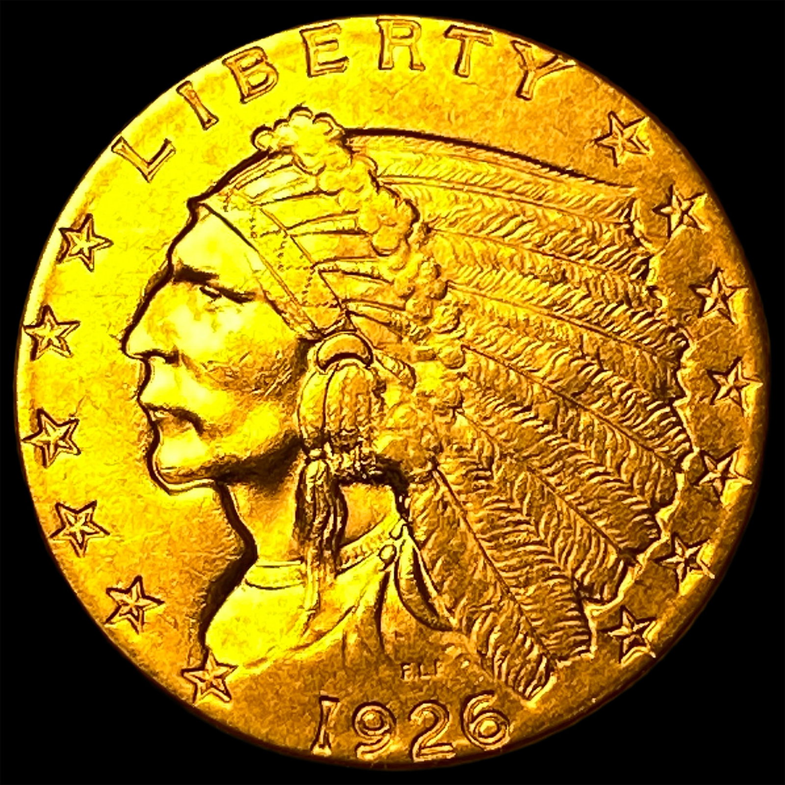1926 Indian Head Gold $2.50 Quarter Eagle GEM BU (1 of 2)