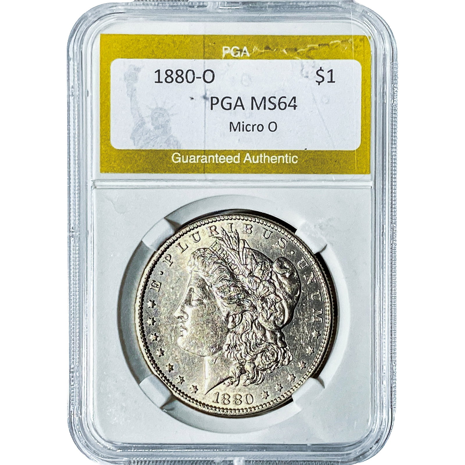 1880-O Morgan Silver Dollar PGA MS64 Micro O (1 of 2)