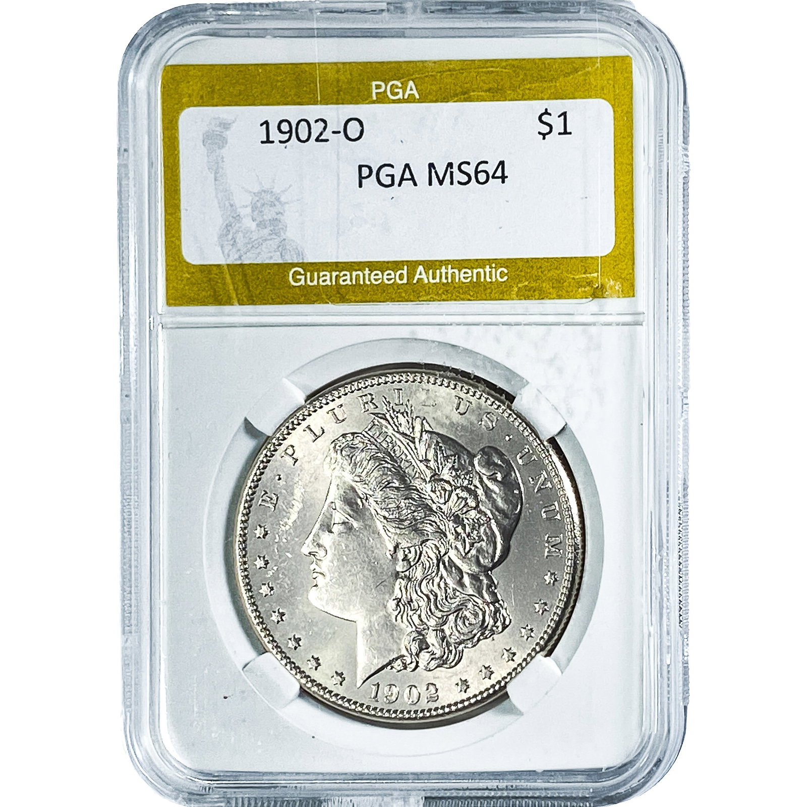 1902-O Morgan Silver Dollar PGA MS64: 1902-O Morgan Silver Dollar PGA MS64