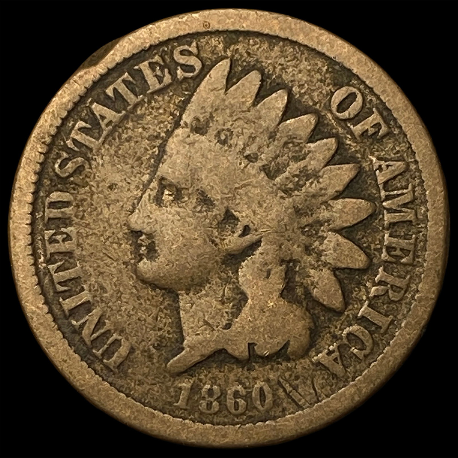 1860 Indian Head Cent LIGHTLY CIRCULATED: 1860 Indian Head Cent LIGHTLY CIRCULATED
