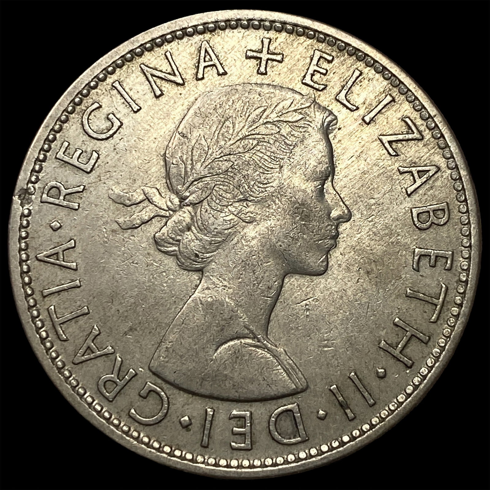 1956 Great Britain Copper Nickel 1/2 Crown: 1956 Great Britain Copper Nickel 1/2 Crown