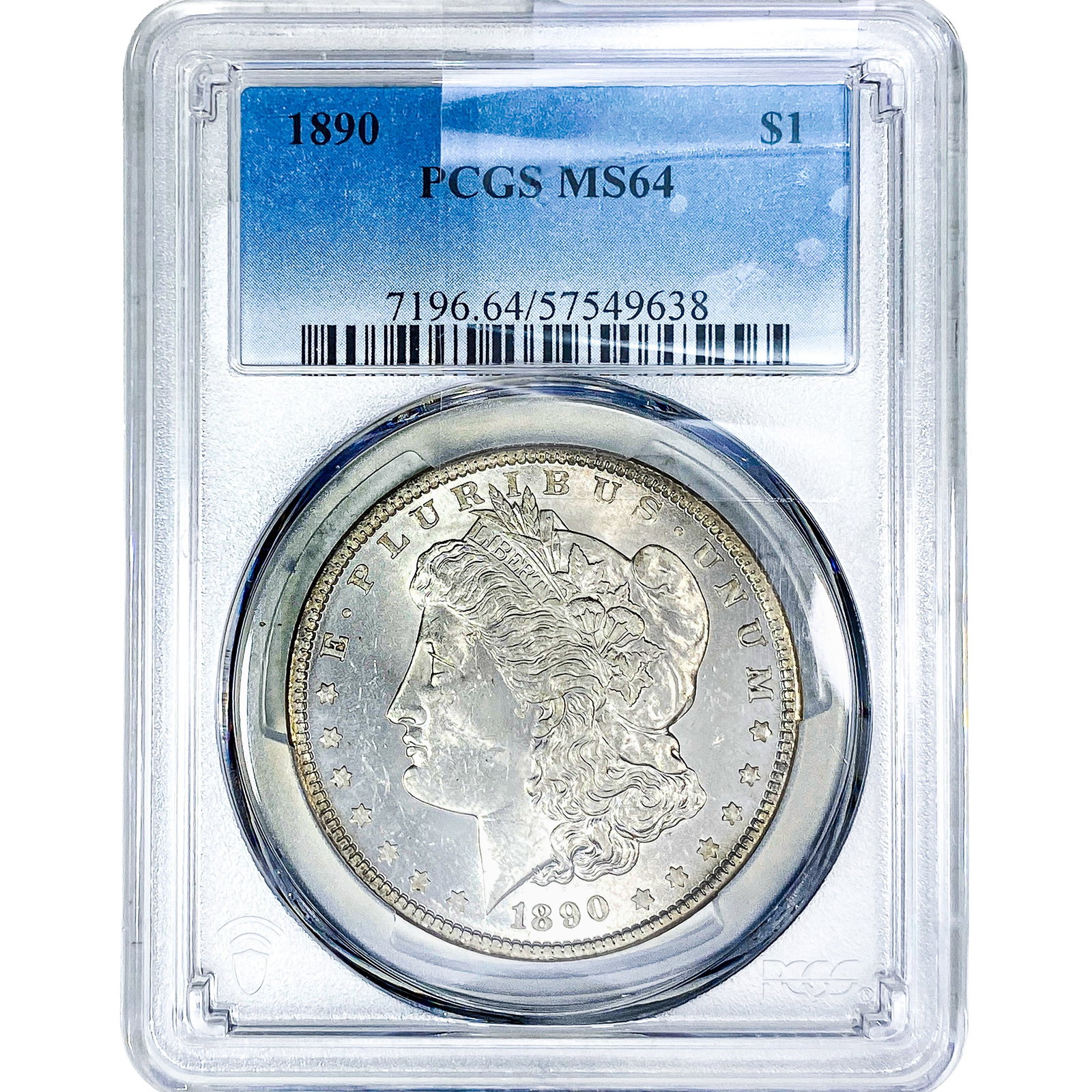 1890 Morgan Silver Dollar PCGS MS64: 1890 Morgan Silver Dollar PCGS MS64