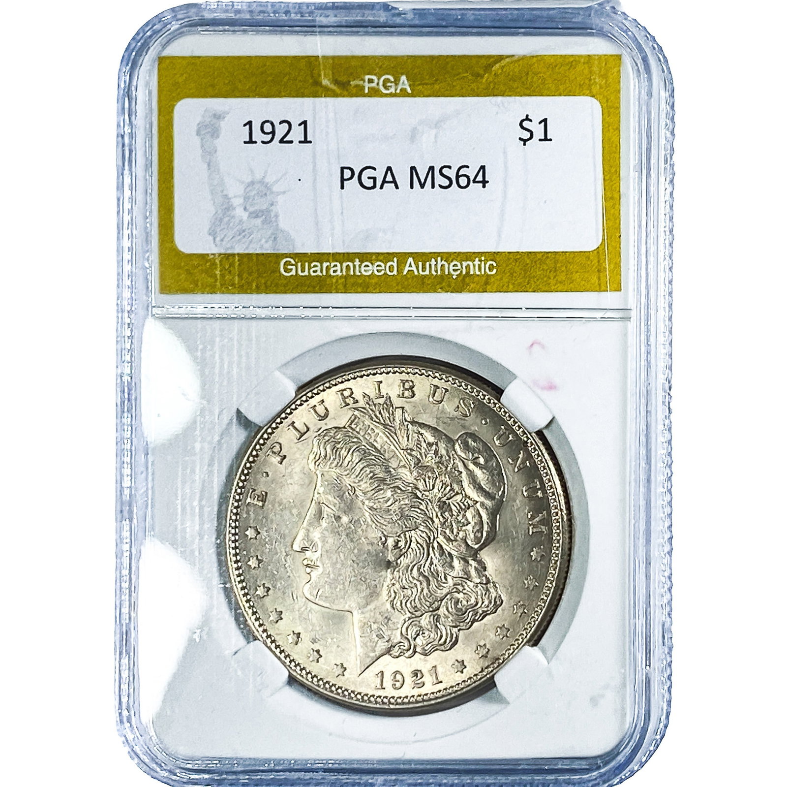 1921 Morgan Silver Dollar PGA MS64: 1921 Morgan Silver Dollar PGA MS64
