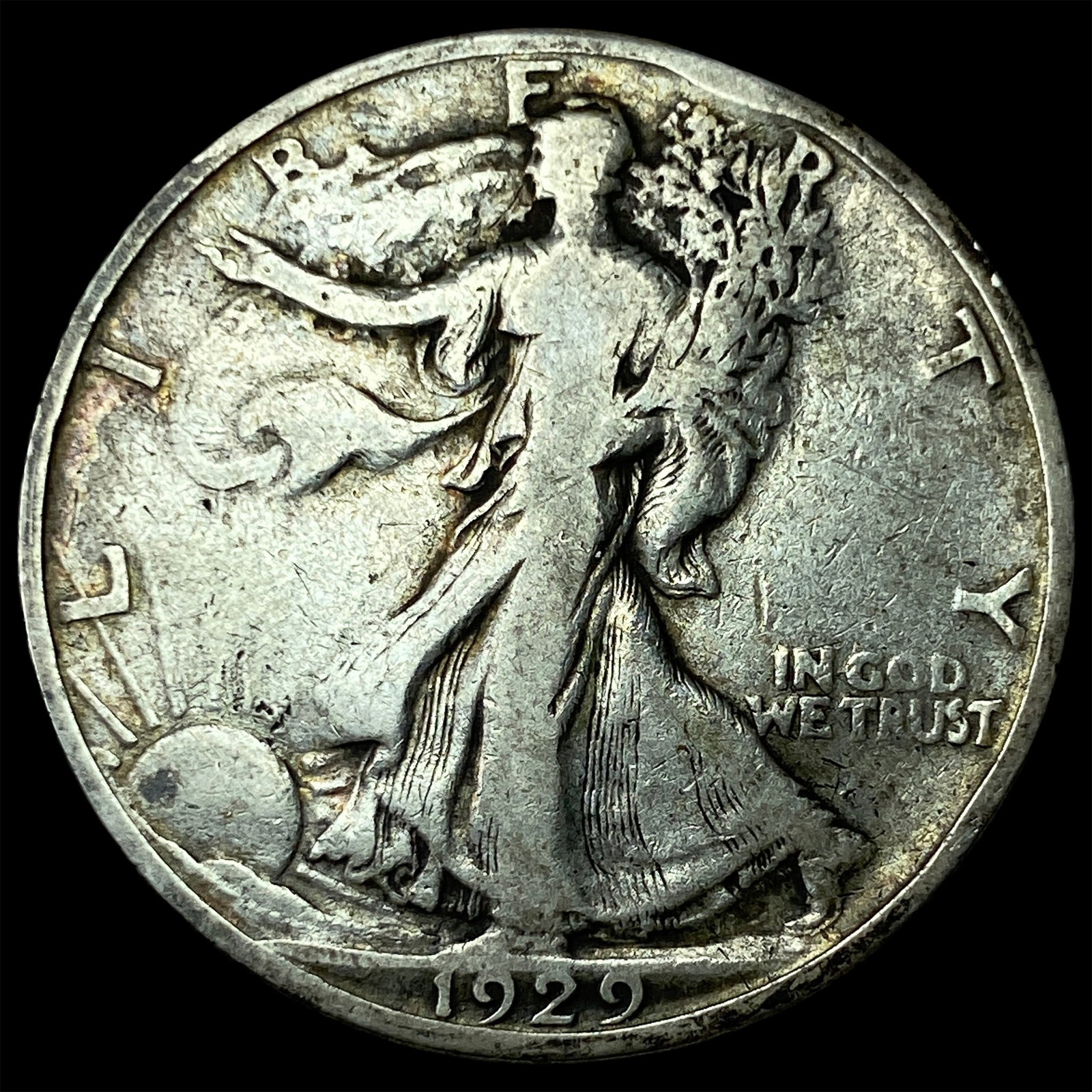 1929-S Silver Walking Liberty Half Dollar LIGHTLY CIRCULATED: 1929-S Silver Walking Liberty Half Dollar LIGHTLY CIRCULATED