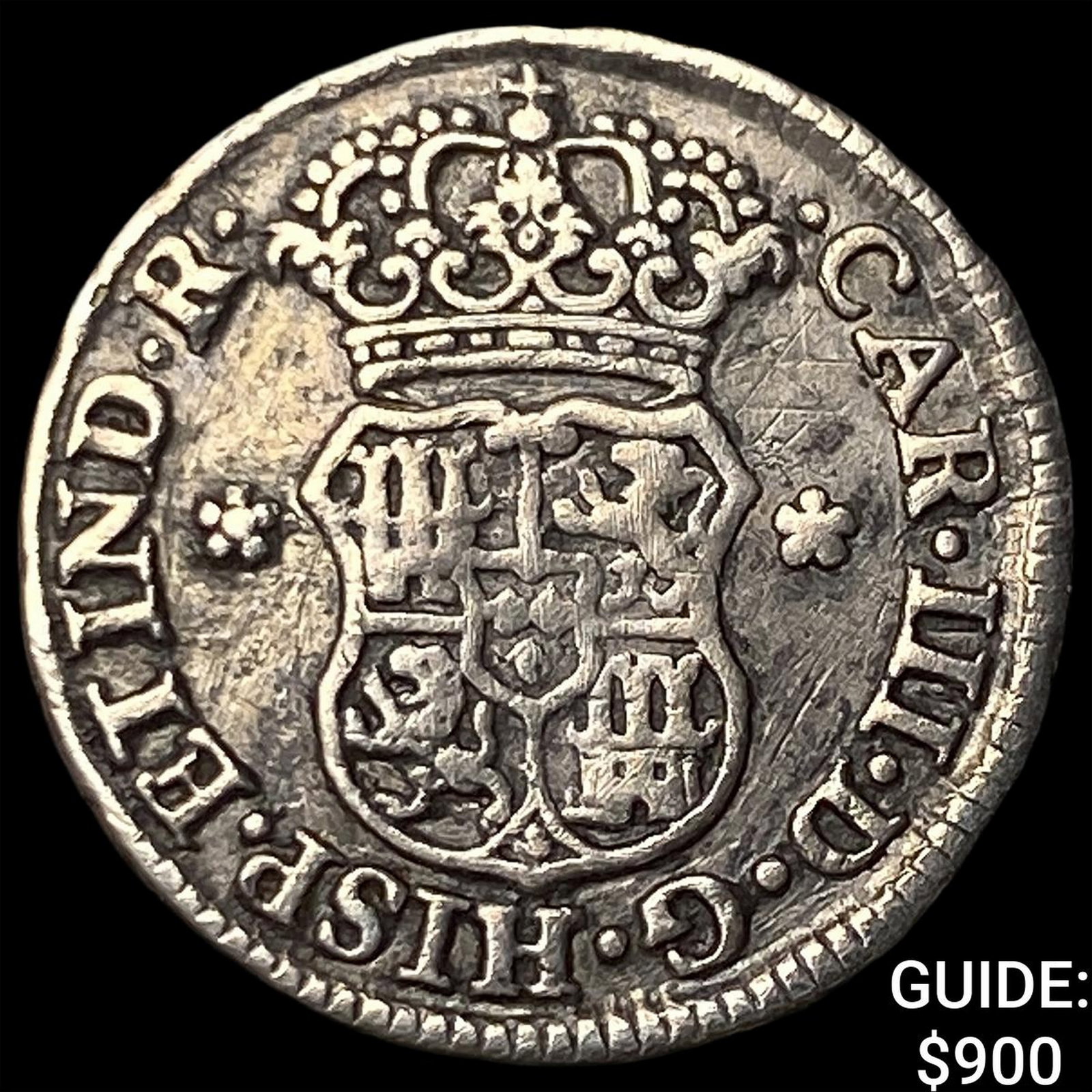 1769-JR Bolivia Charles III Silver 1/2 Real (1 of 2)