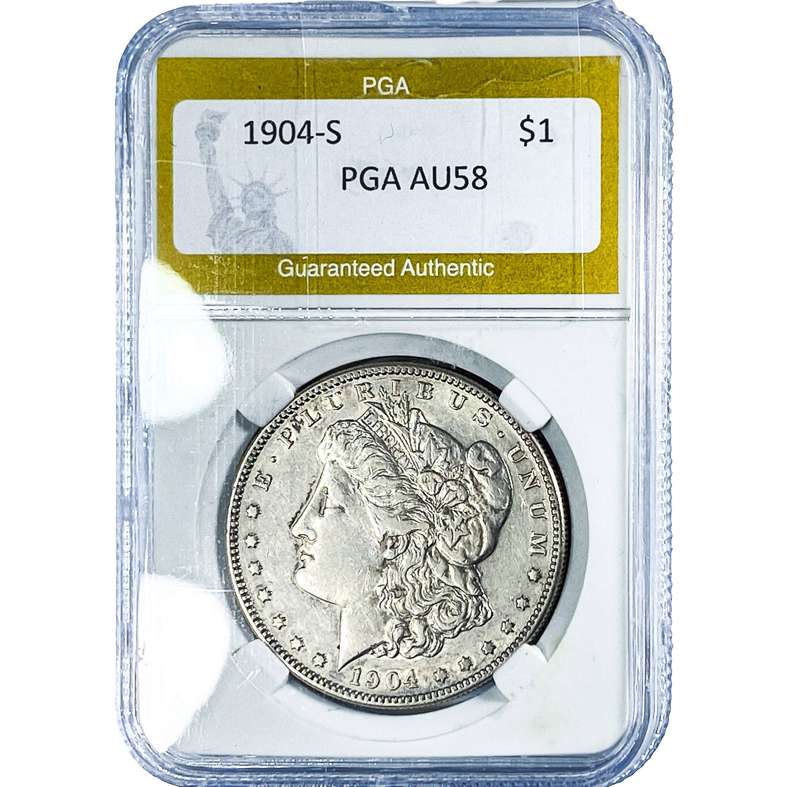 1904-S Morgan Silver Dollar PGA AU58 (1 of 2)