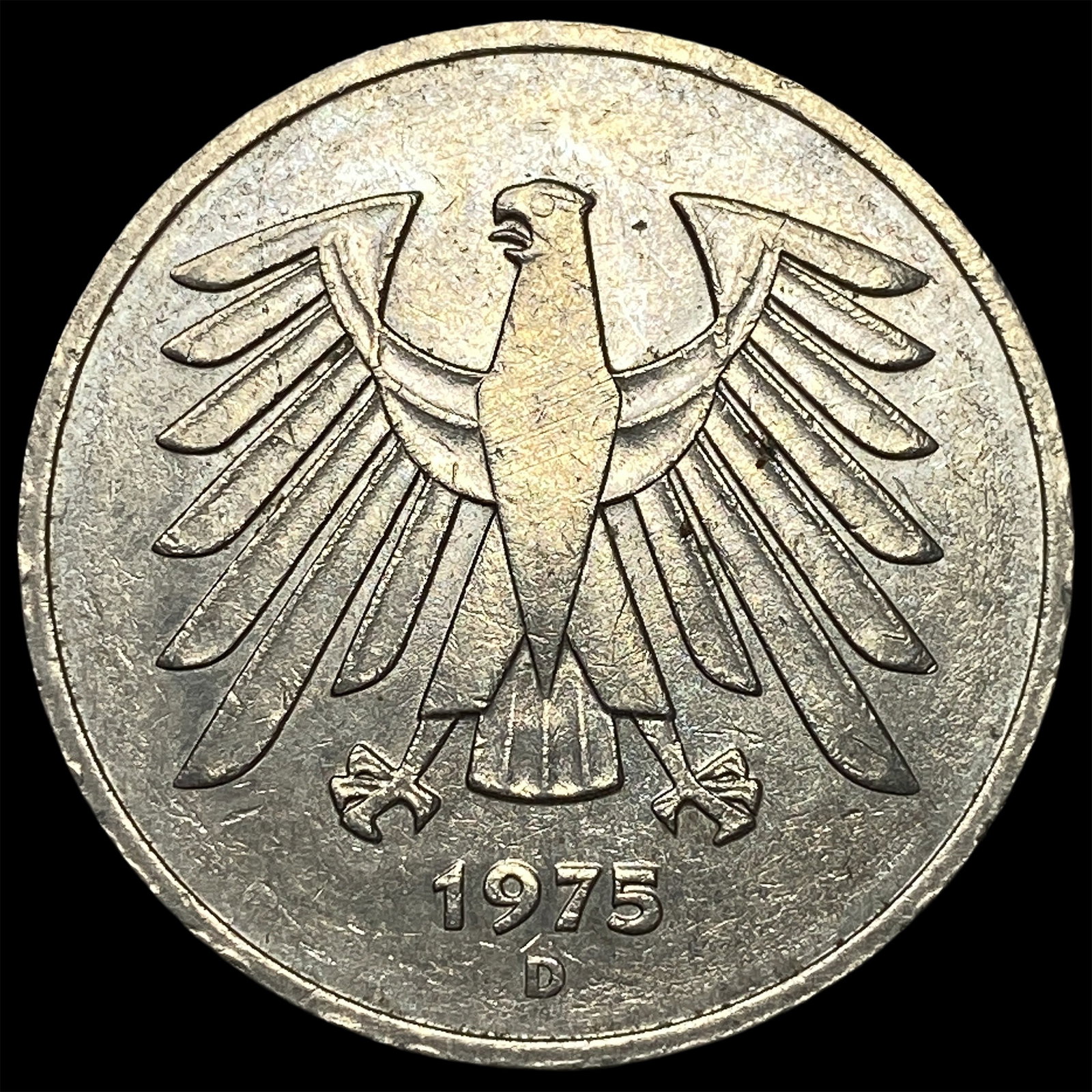 1975D West Germany Copper Nickel 5 Mark (1 of 2)
