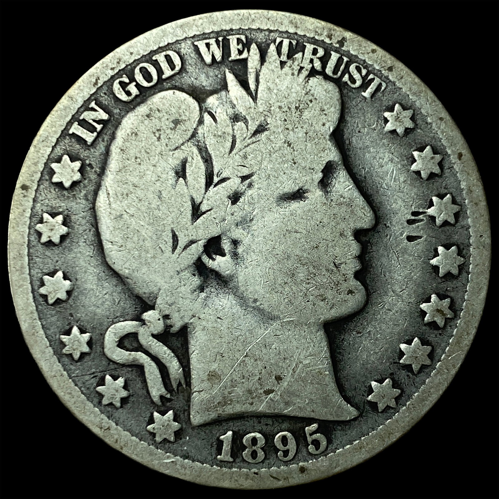 1895-O Silver Barber Half Dollar LIGHTLY CIRCULATED: 1895-O Silver Barber Half Dollar LIGHTLY CIRCULATED