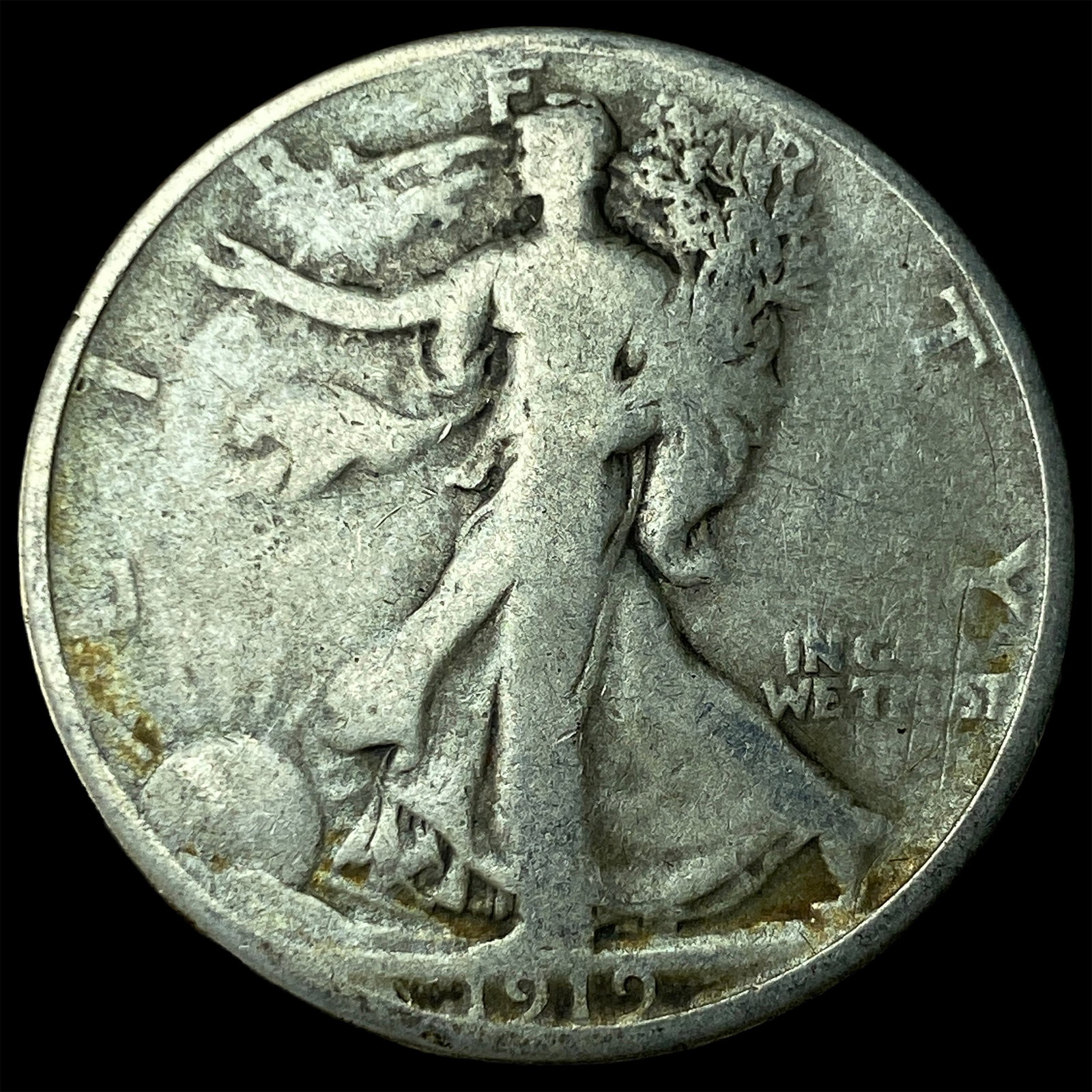 1919 Walking Liberty Half Dollar NICELY CIRCULATED: 1919 Walking Liberty Half Dollar NICELY CIRCULATED