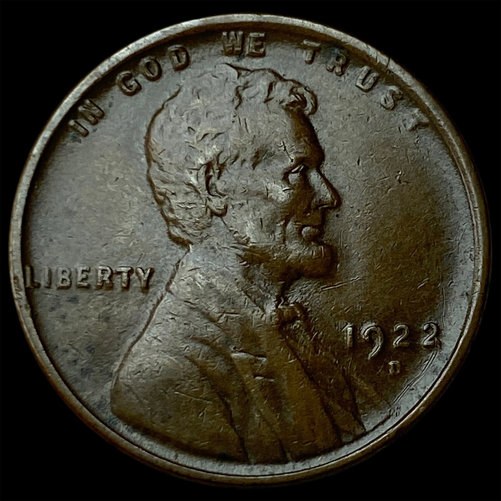 1922-D Lincoln Wheat Cent LIGHTLY CIRCULATED (1 of 2)