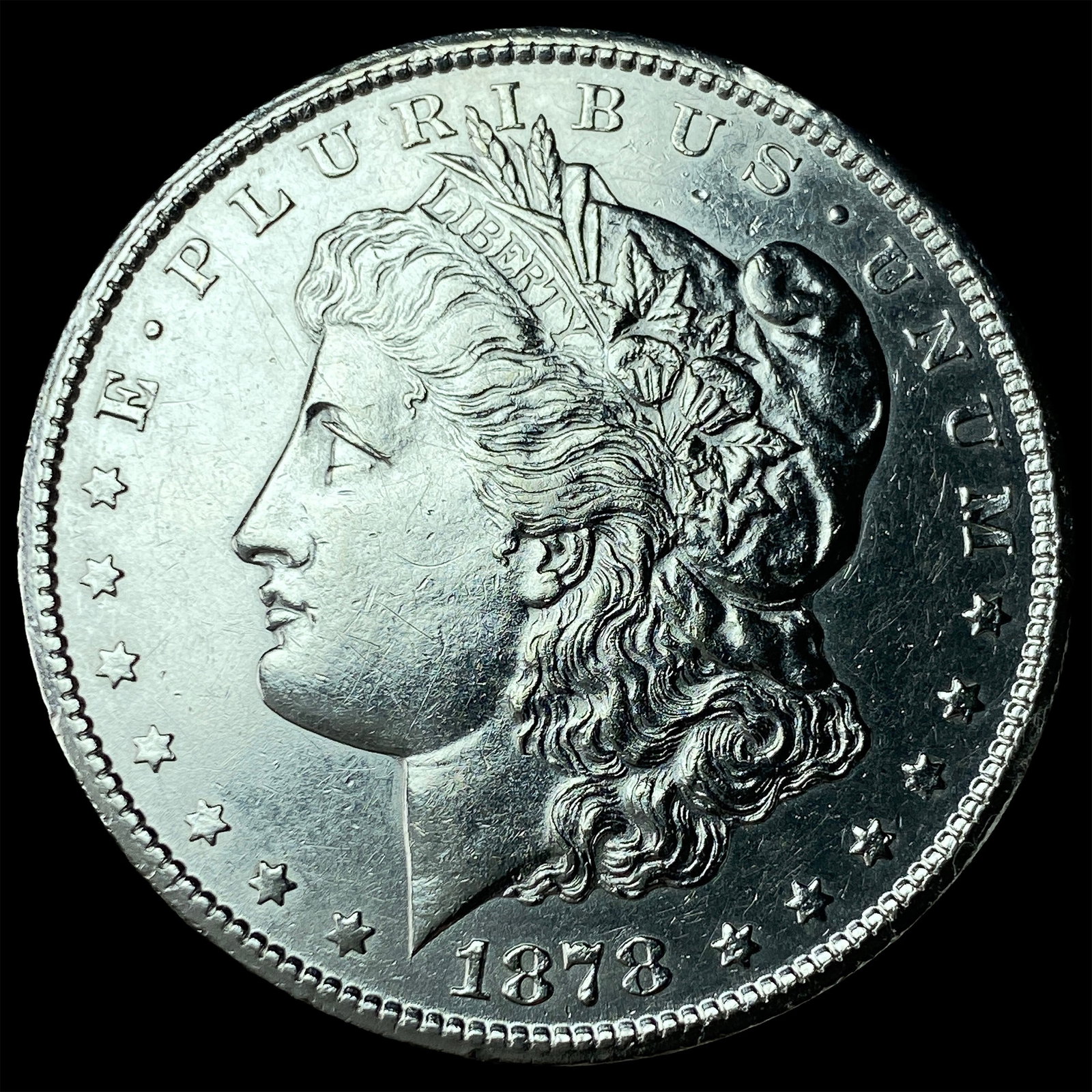 1878-CC Silver Morgan Dollar CLOSELY UNCIRCULATED: 1878-CC Silver Morgan Dollar CLOSELY UNCIRCULATED