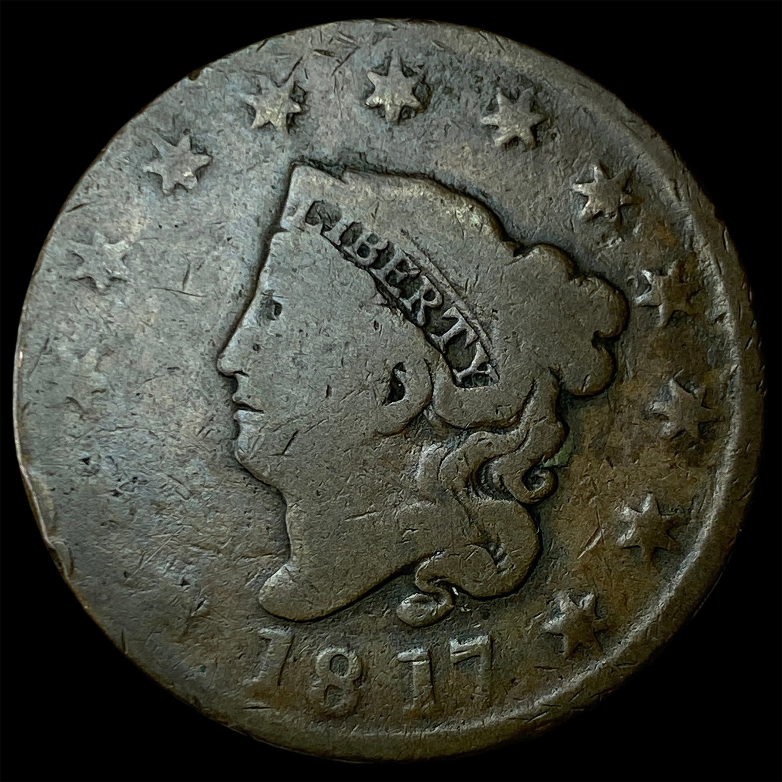 1817 Coronet Head Large Cent LIGHTLY CIRCULATED (1 of 2)