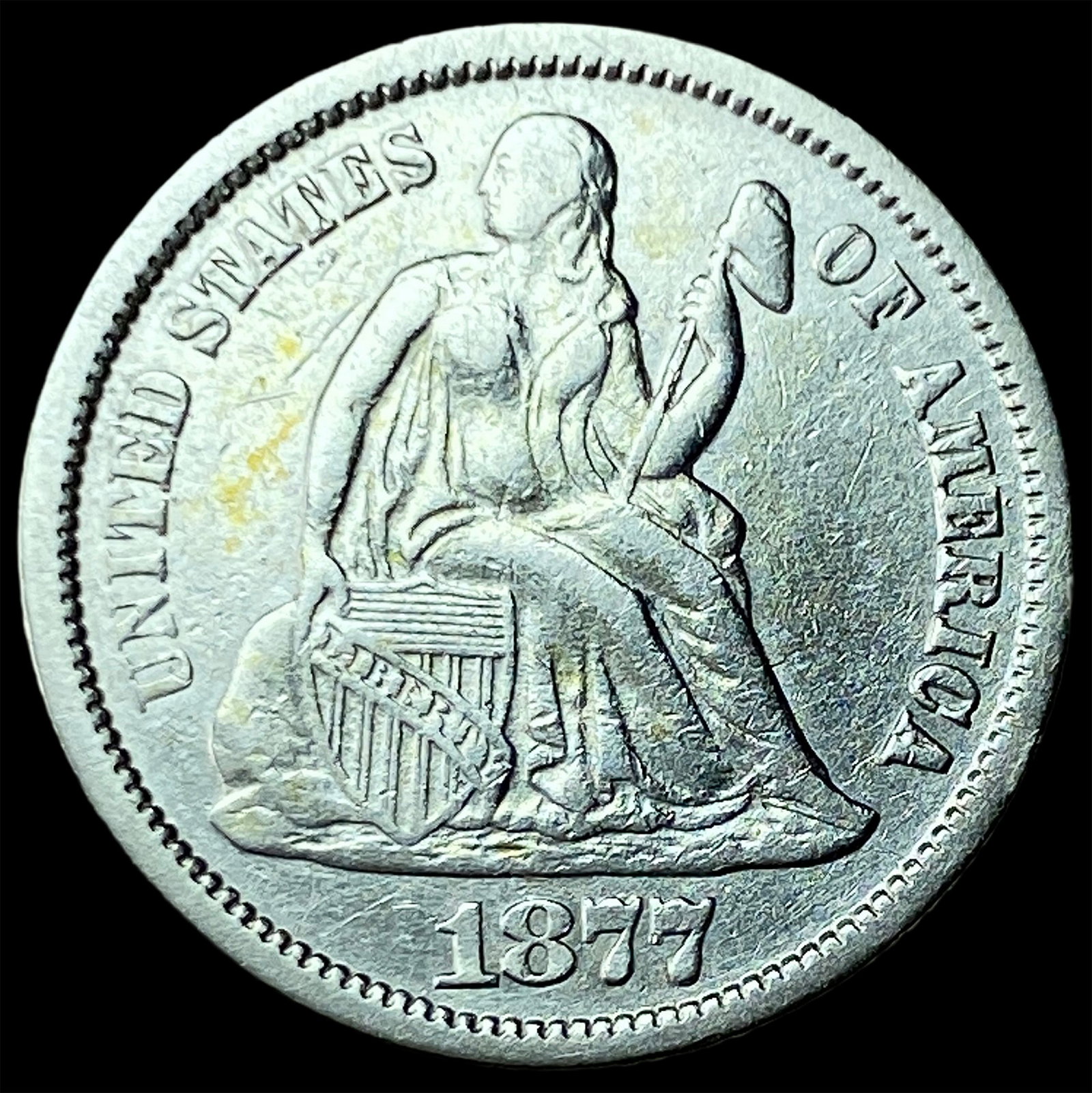 1877 Seated Liberty Dime CHOICE AU (1 of 2)