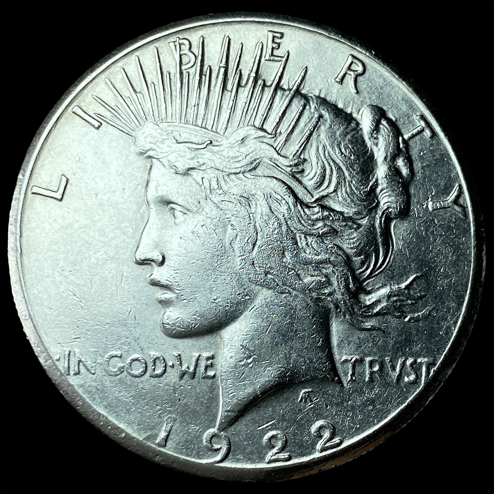 1922-S Silver Peace Dollar CLOSELY UNCIRCULATED: 1922-S Silver Peace Dollar CLOSELY UNCIRCULATED