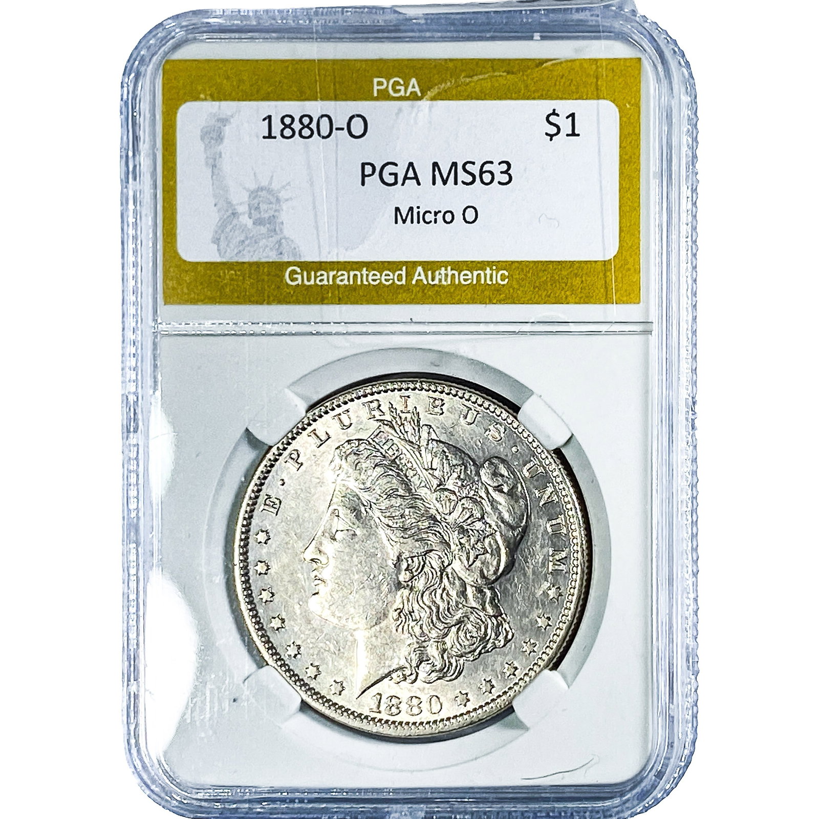 1880-O Morgan Silver Dollar PGA MS63 Micro O (1 of 2)