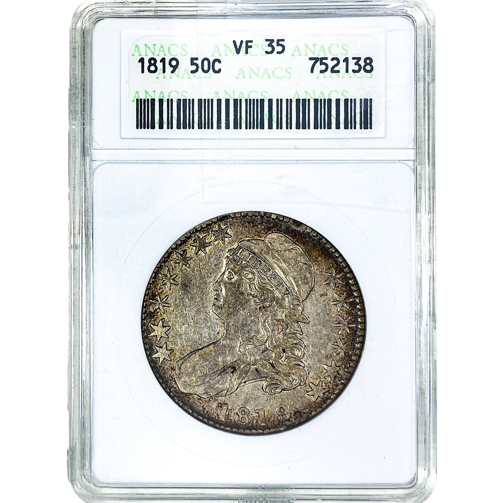 1819 Capped Bust Half Dollar ANACS VF35 (1 of 2)