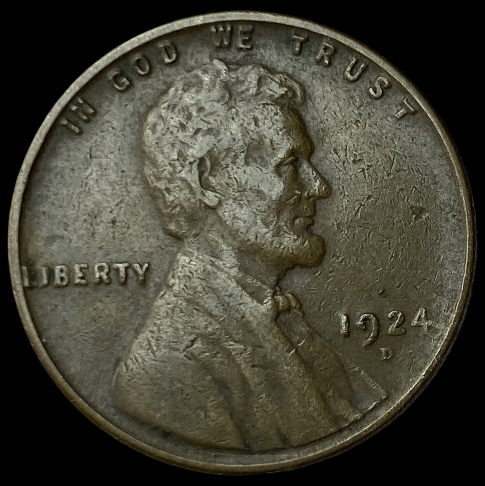 1924-D Lincoln Wheat Cent CHOICE AU: 1924-D Lincoln Wheat Cent CHOICE AU
