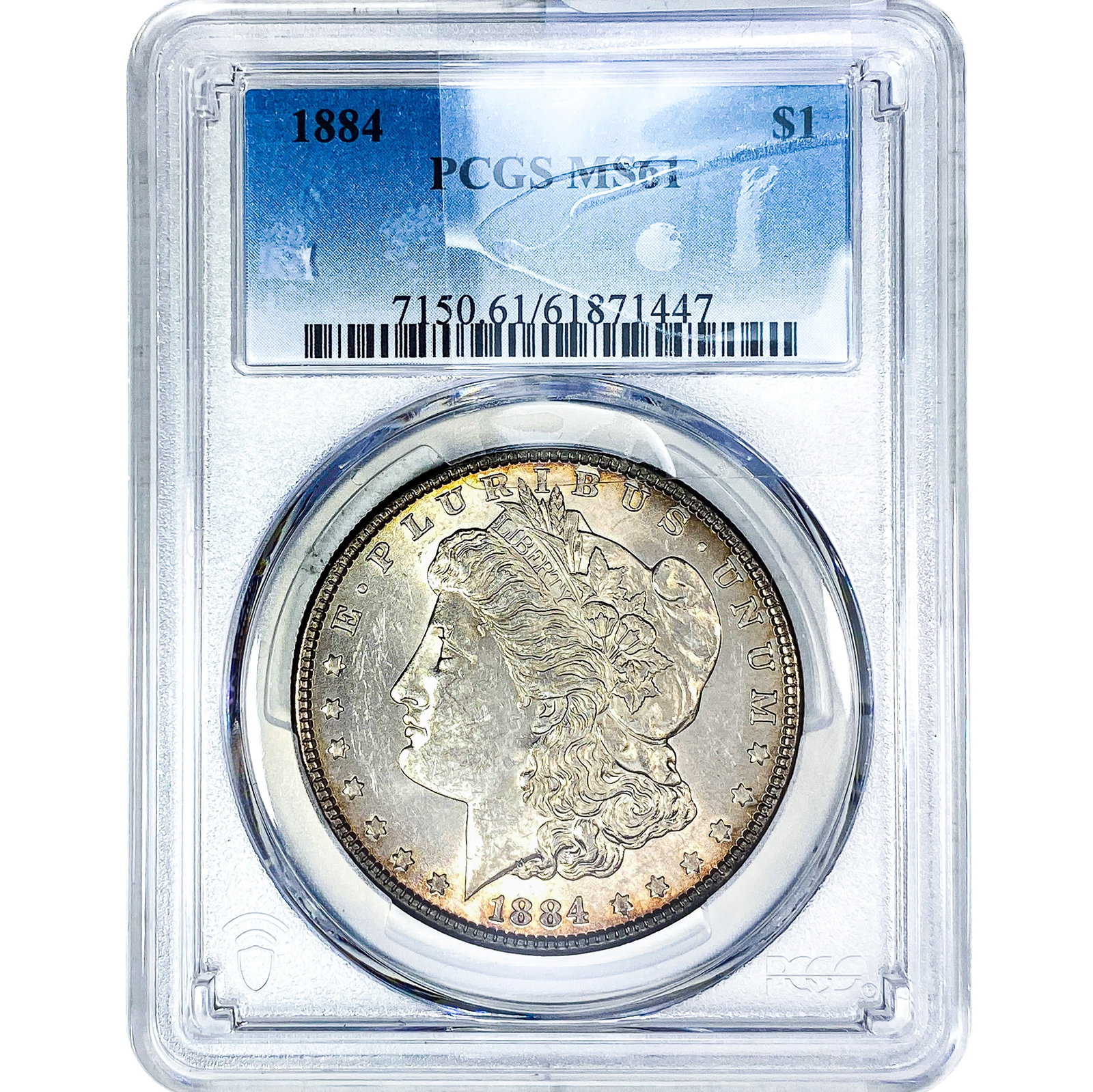 1884 Morgan Silver Dollar PCGS MS61: 1884 Morgan Silver Dollar PCGS MS61